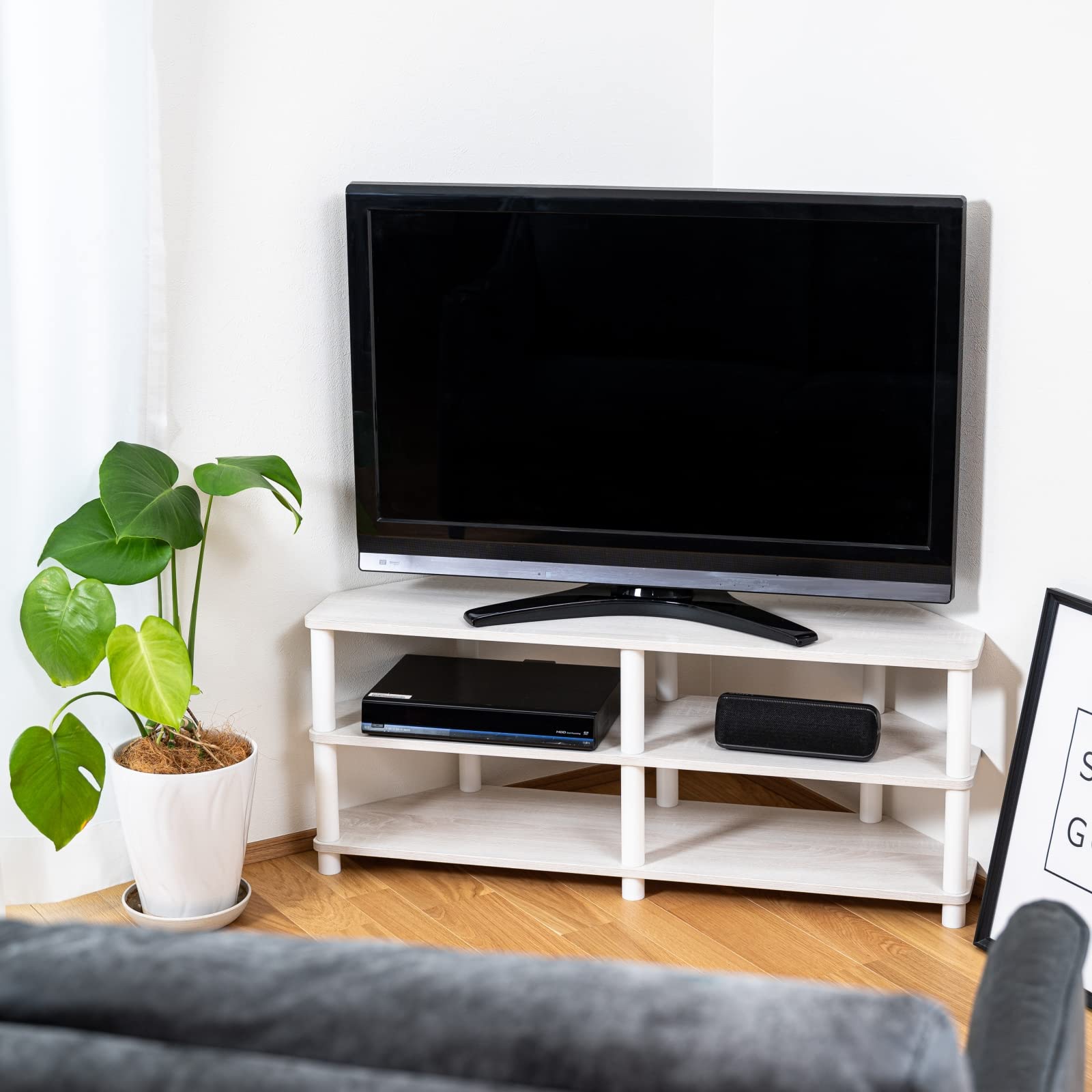 Amazon｜43型対応コーナー型TVボード テレビ台 ローボード テレビ