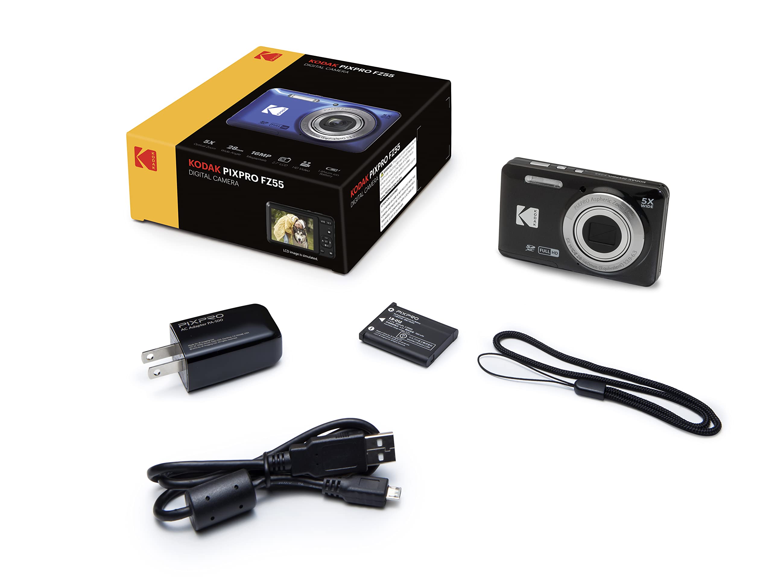 Amazon.com : Kodak PIXPRO FZ55 Digital Camera (Black) + 32GB