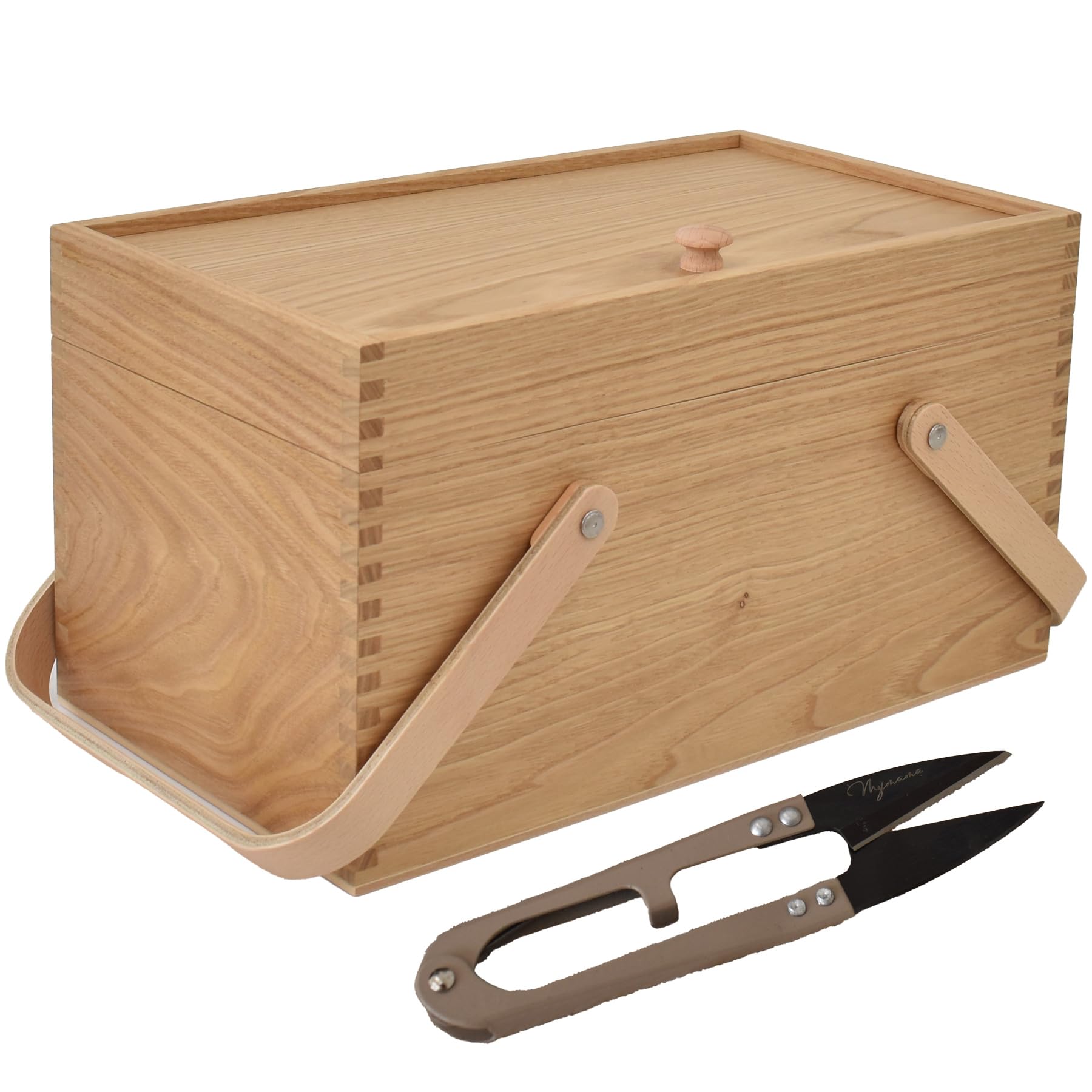 Amazon | 倉敷意匠計画室 おまけ付き 裁縫箱 栗のソーイングボックス