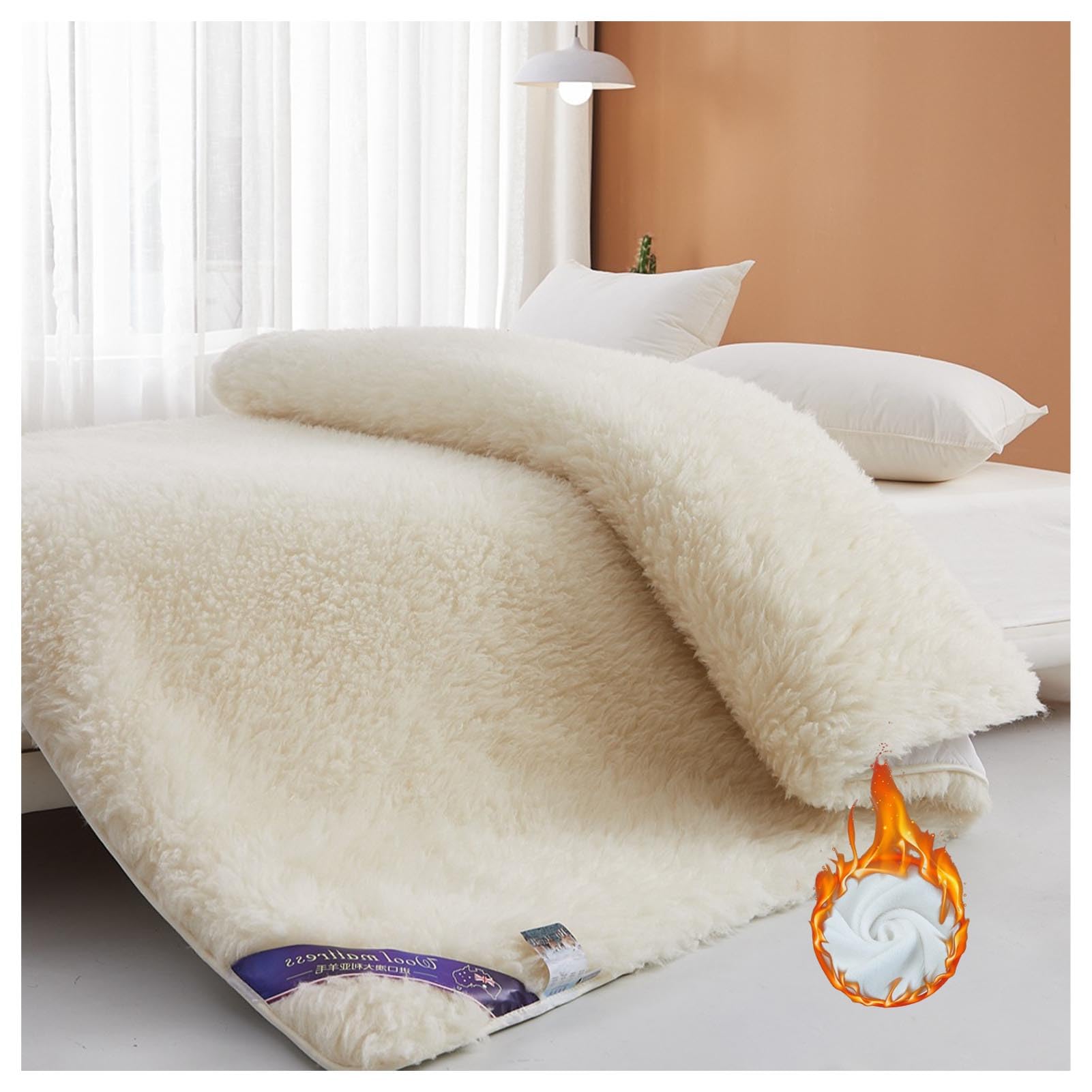 Amazon｜オーストラリア産ムートンシーツ、メリノウール ふわふわ