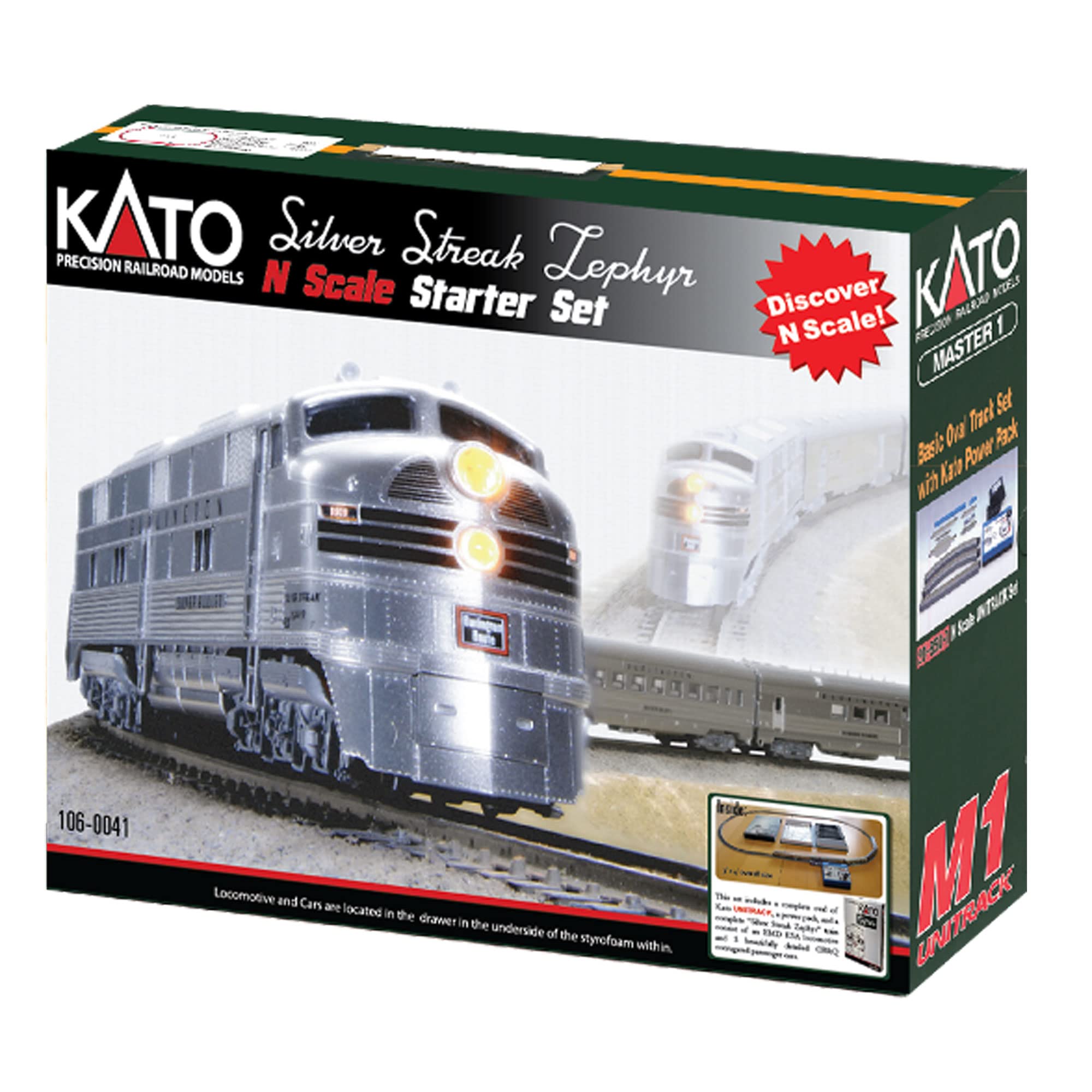 Amazon.com: Kato USA Model Train Products N CB&Q Streak Zephyr