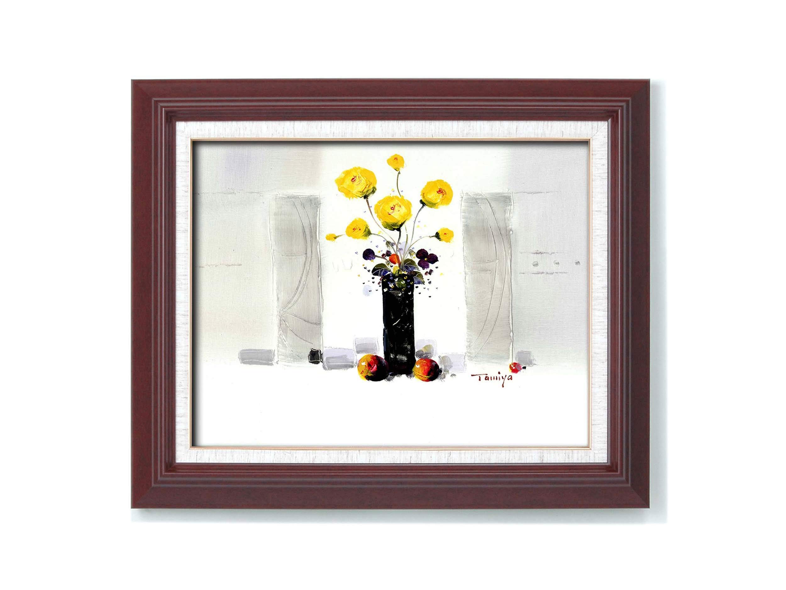 多田御社橋油絵F6号額縁付き