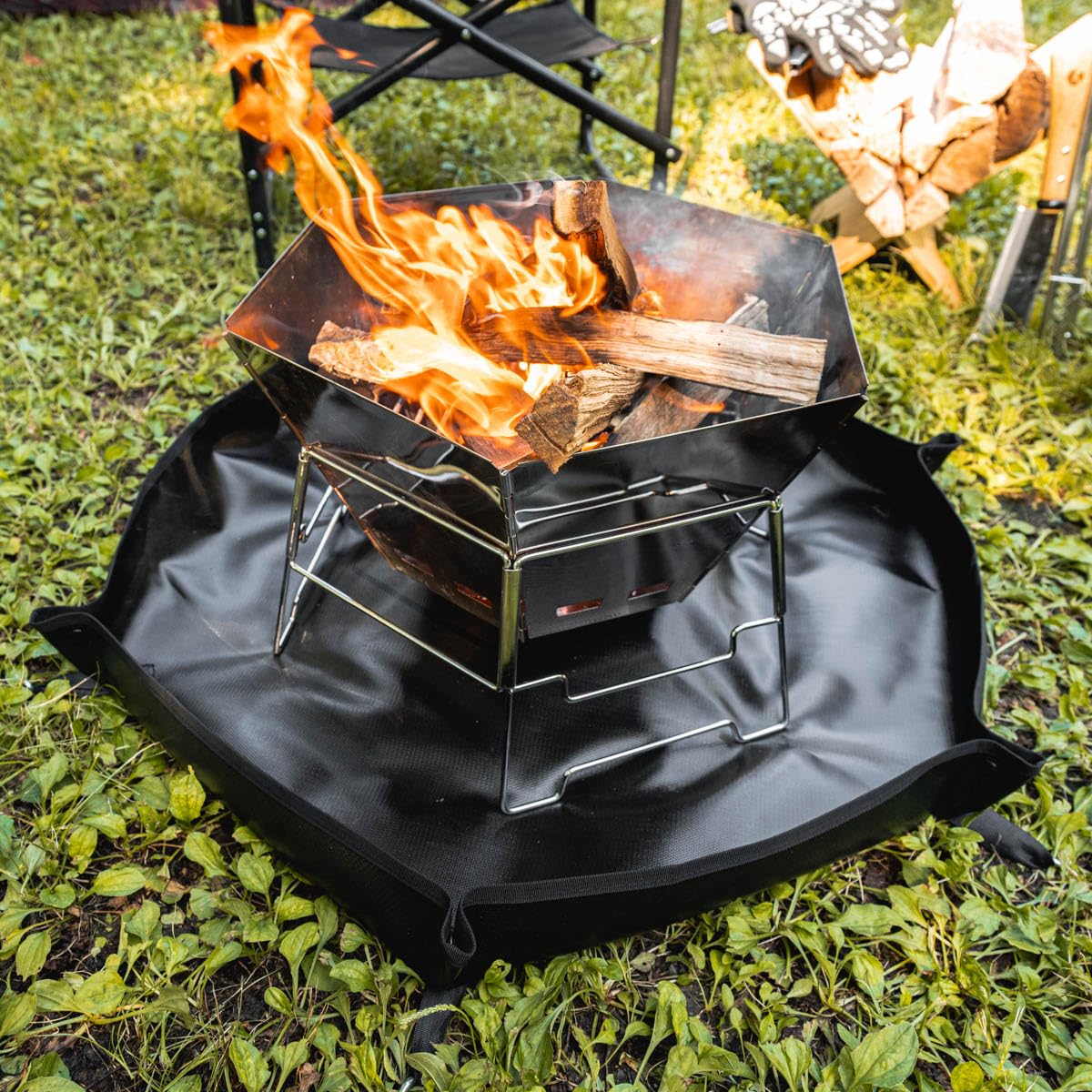 Amazon | キャプテンスタッグ(CAPTAIN STAG) 焚き火台シート ヘキサ