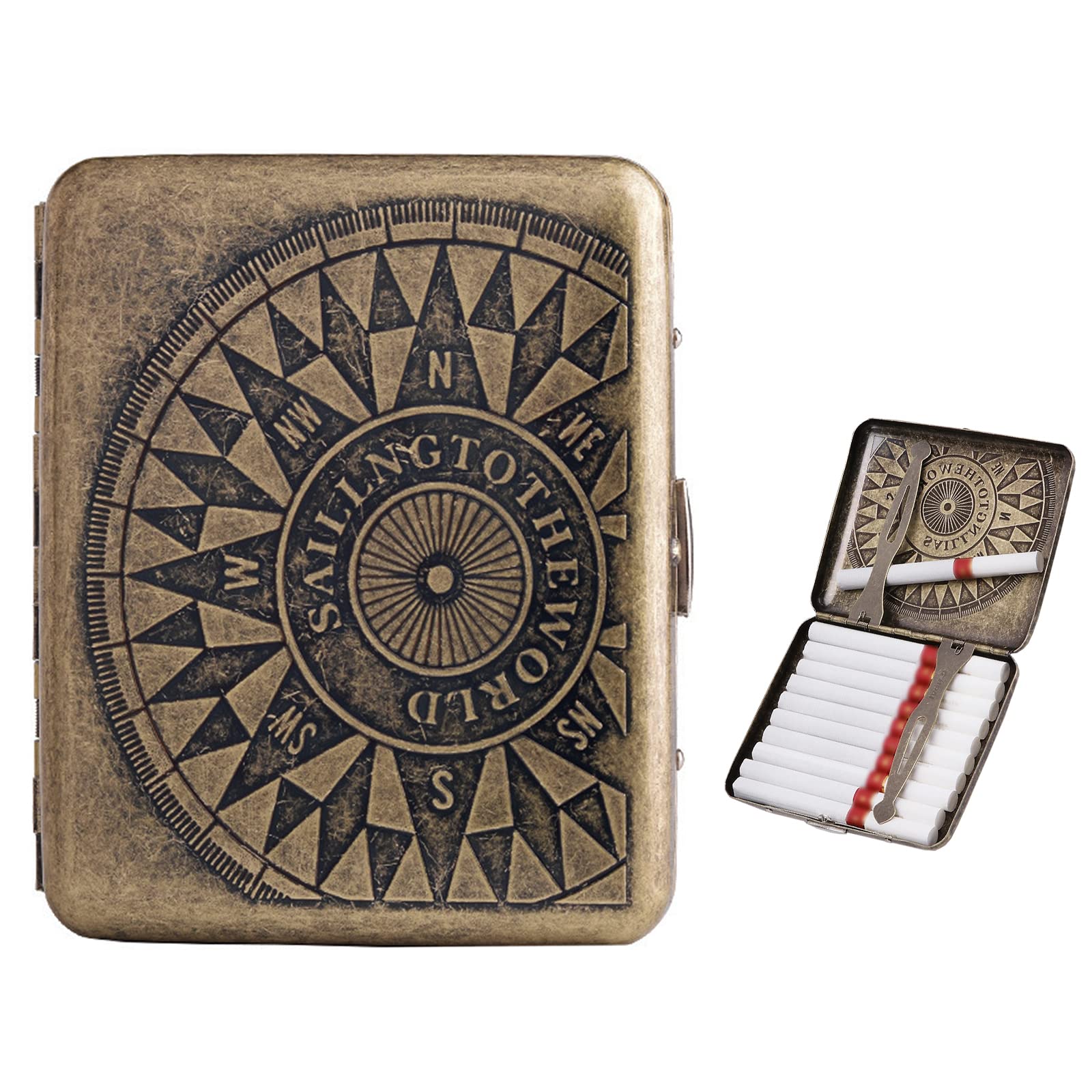 Amazon | YINKE タバコケース シガレット 20本 アンティーク調 タバコ