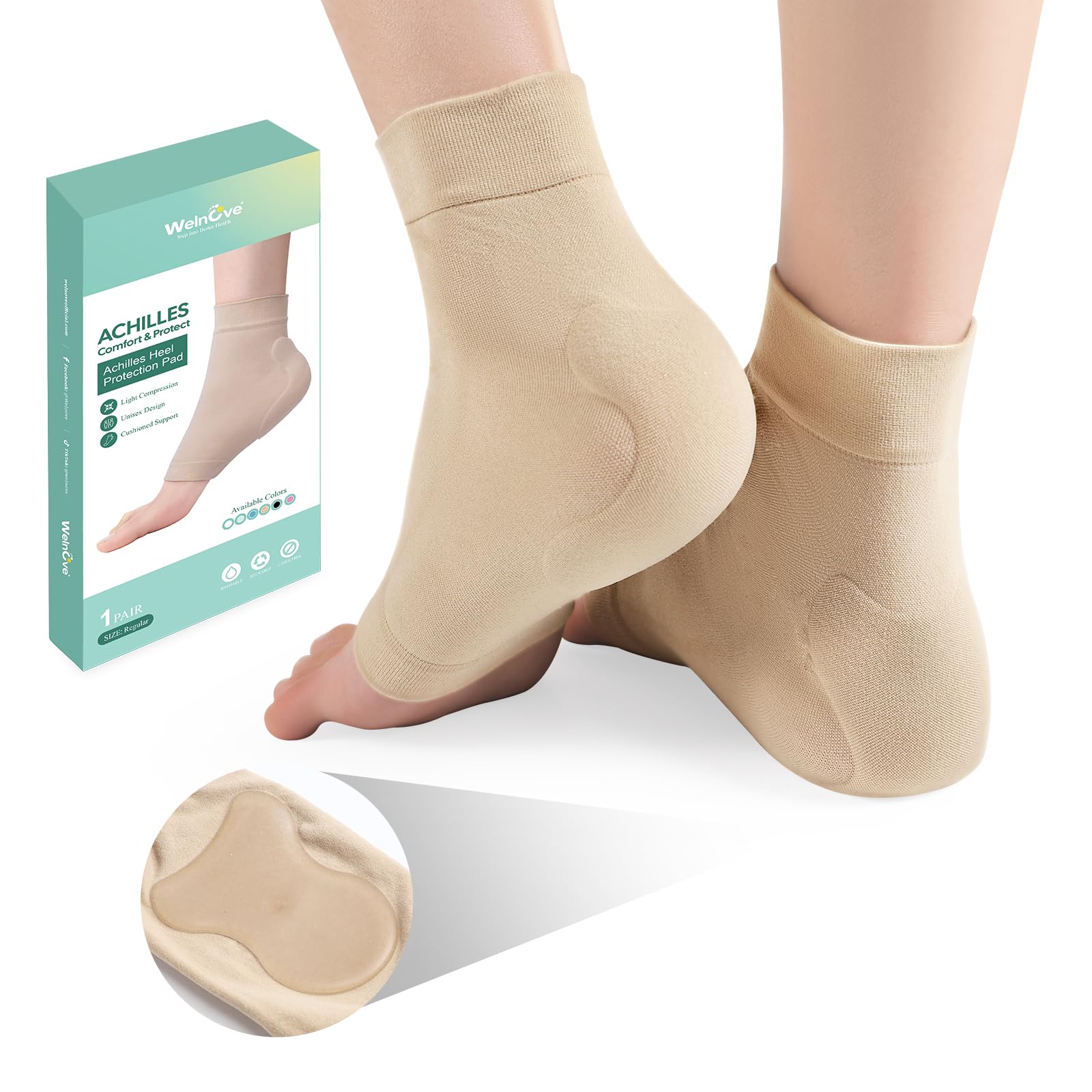 Amazon.com: Achilles Tendonitis Heel Protector Socks - (FSA&HSA