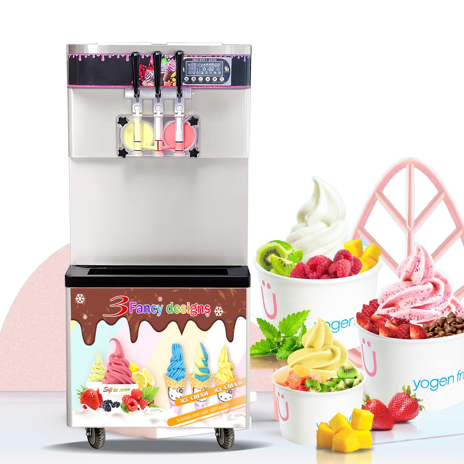 Amazon.com: Koalalko Commercial 3 Flavors Soft Ice Cream Machine
