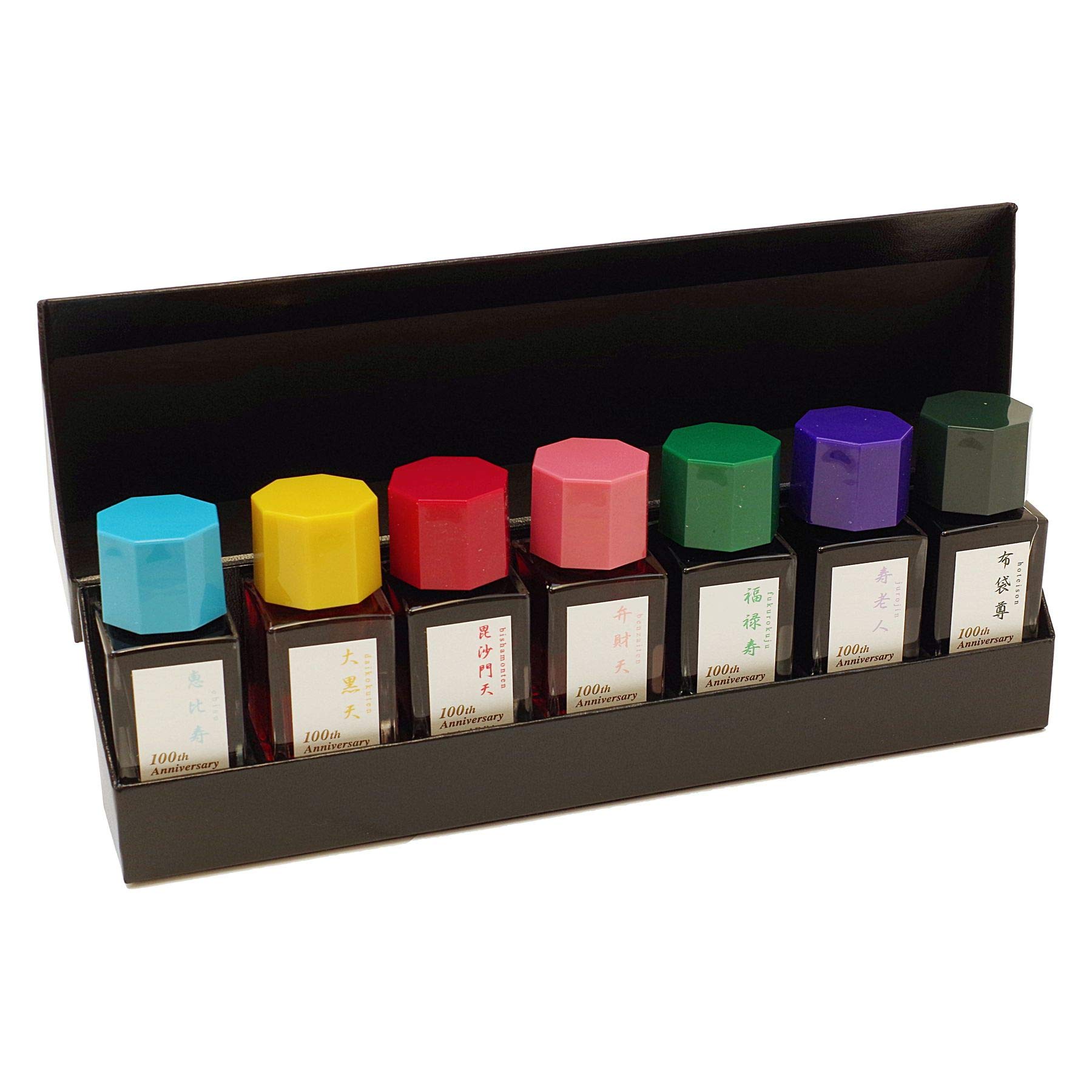 Amazon | 100周年限定品 万年筆水性インキ 色彩雫セット 【七福神