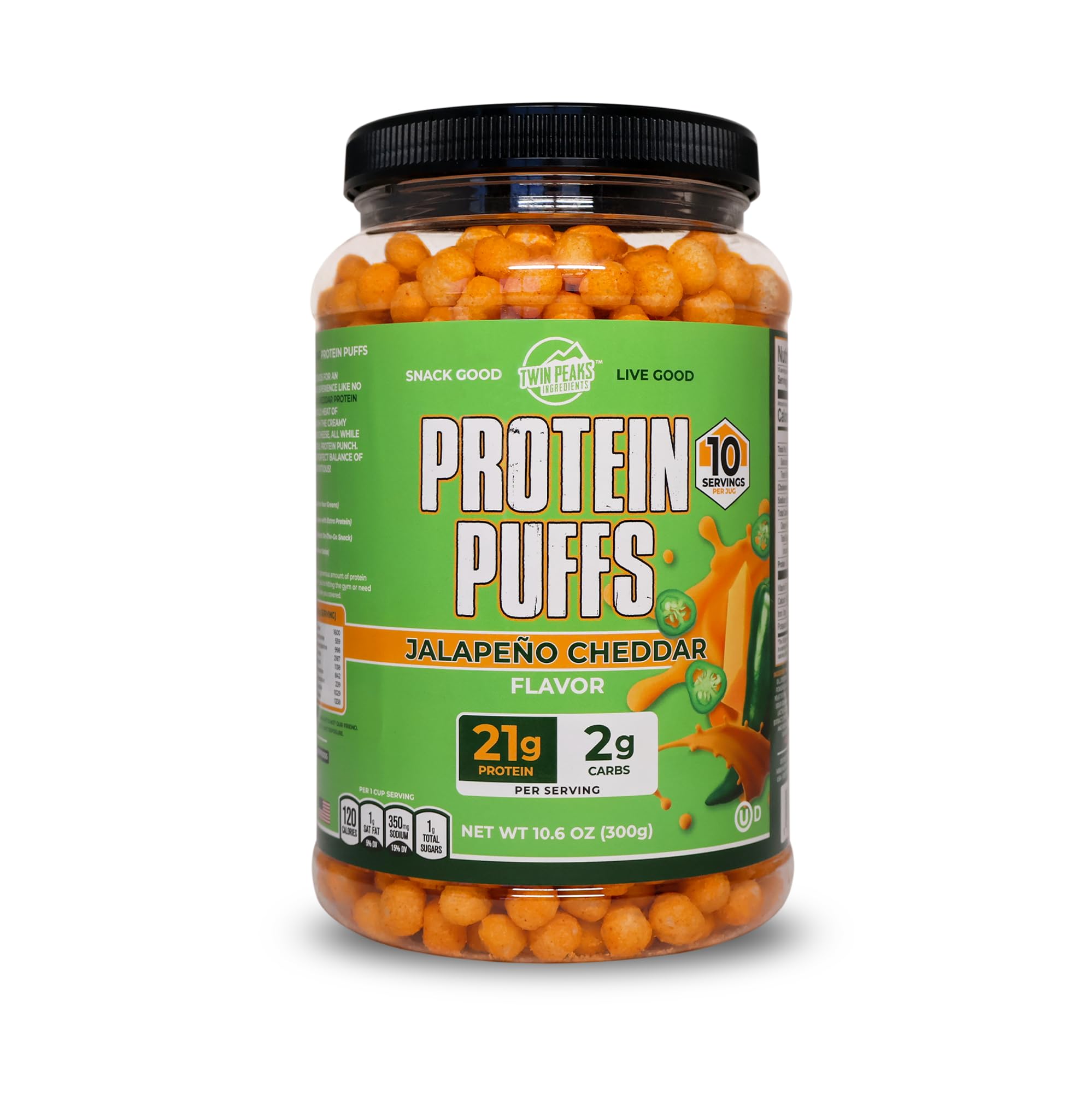Amazon.com : Twin Peaks Protein Puffs - (Jalapeno Cheddar), Keto