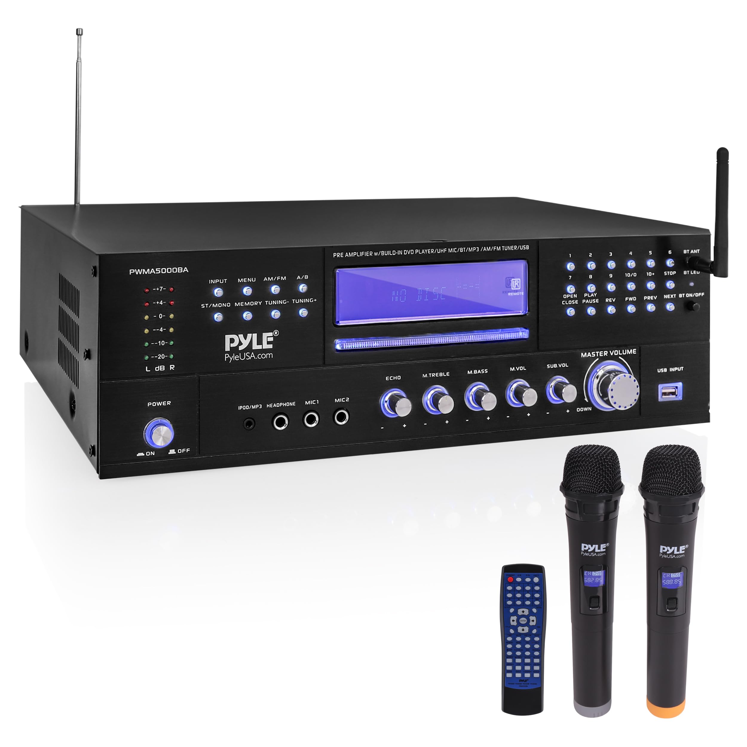 Amazon.com: Pyle 4-Channel Wireless Microphone Amplifier System