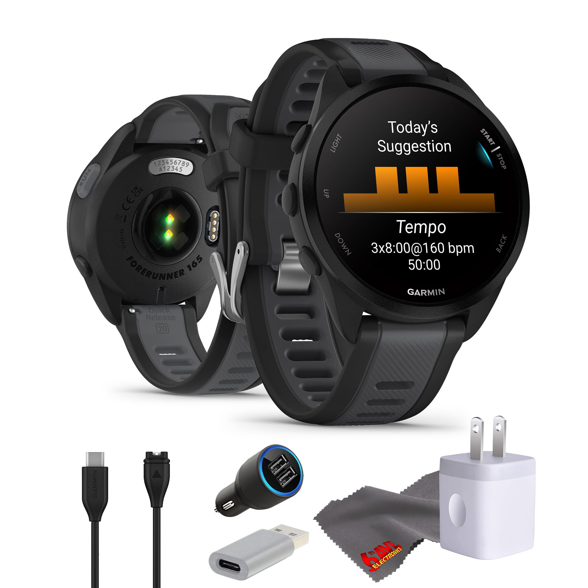 Amazon.com: Garmin Forerunner 165 GPS Running Smartwatch, Fitness