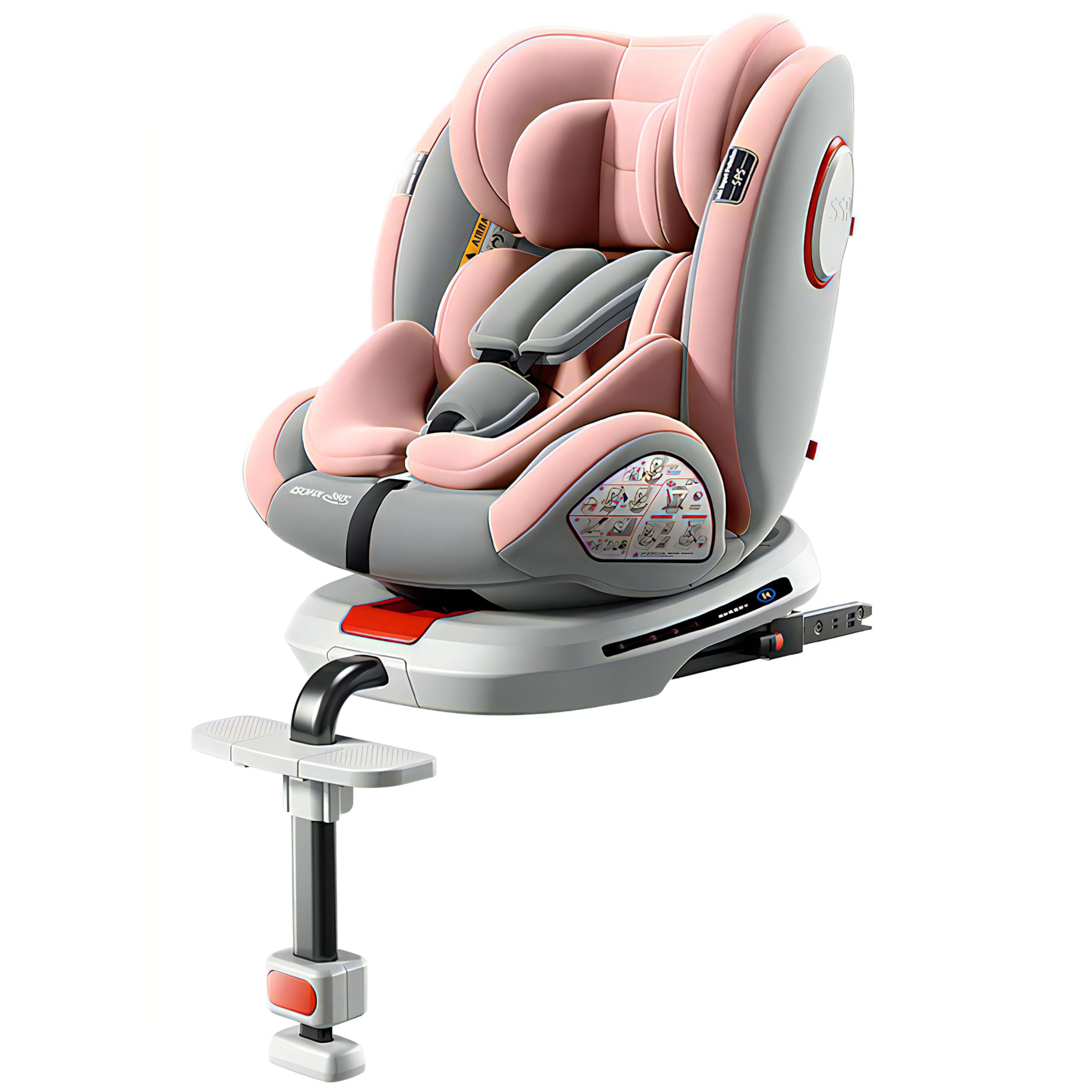 Amazon | チャイルドシート 360度 回転式 ISOFIX対応 成長に合わせて