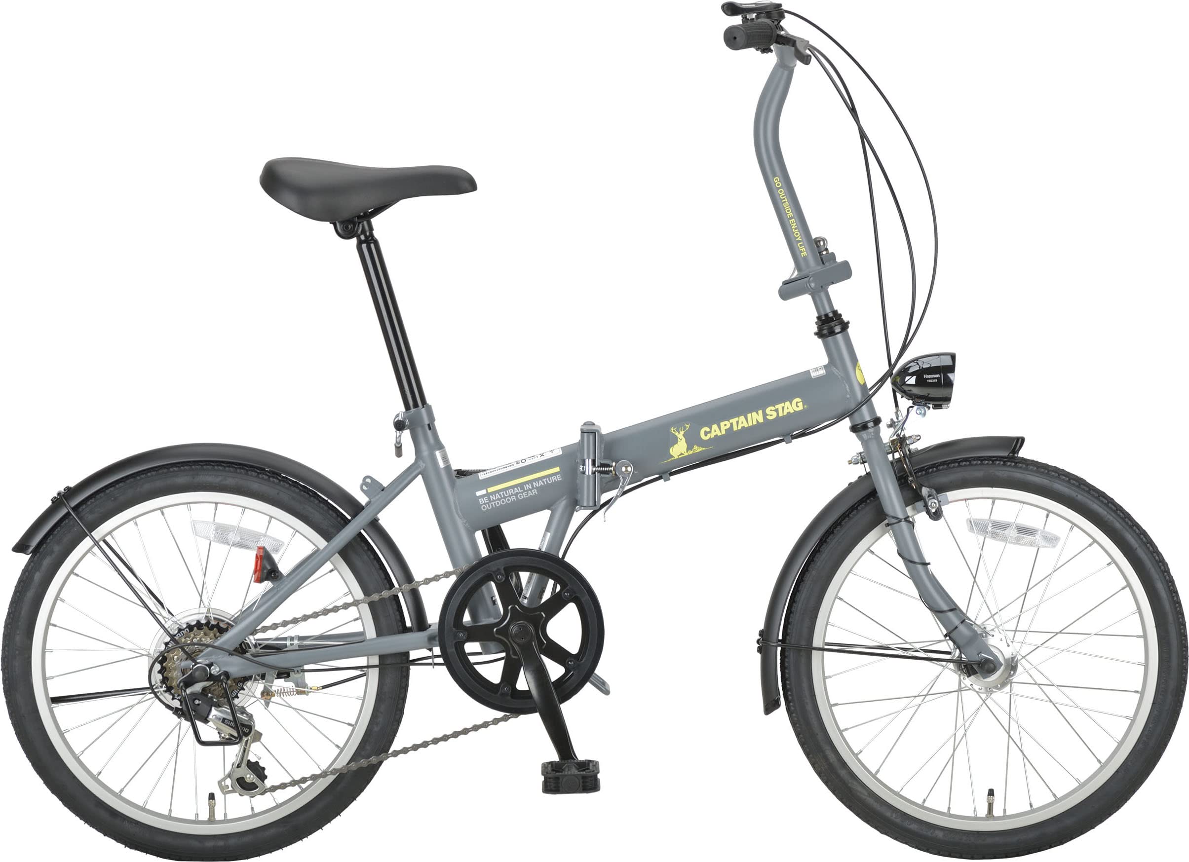 CAPTAIN STAG 折りたたみ自転車 クリーム色