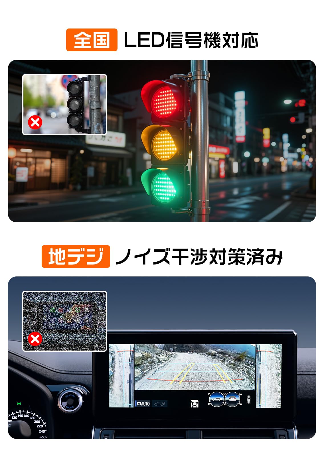 Amazon.co.jp: JADO ドライブレコーダー ミラー型 4K＋1080P＋1080P 3