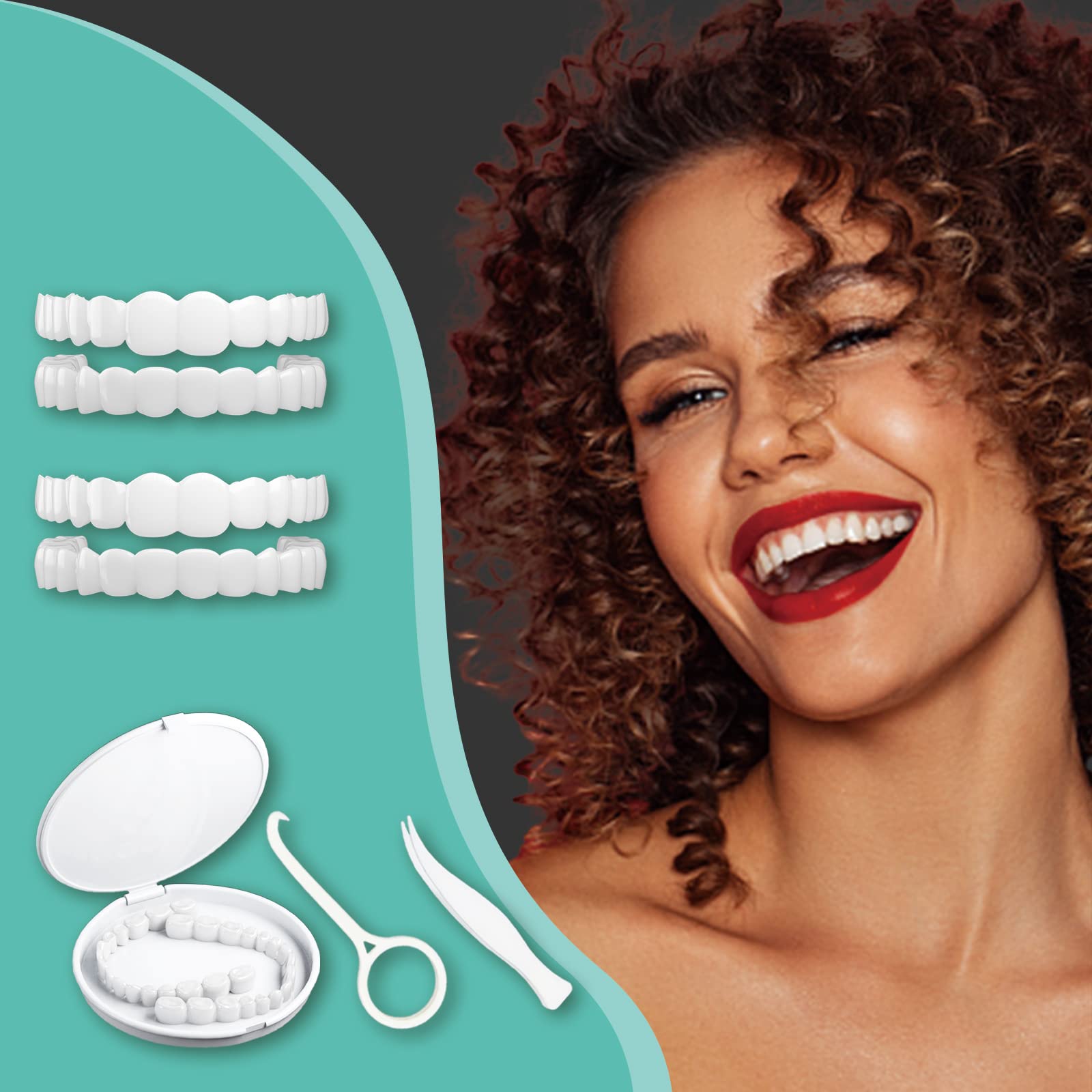 Amazon.com: YAFIYGI 2 Pairs Snap on Dentures for Women & Men