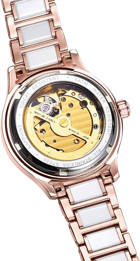 Amazon.co.jp: 腕時計 レディース PRINCE GERA 高級 機械式 自動巻き