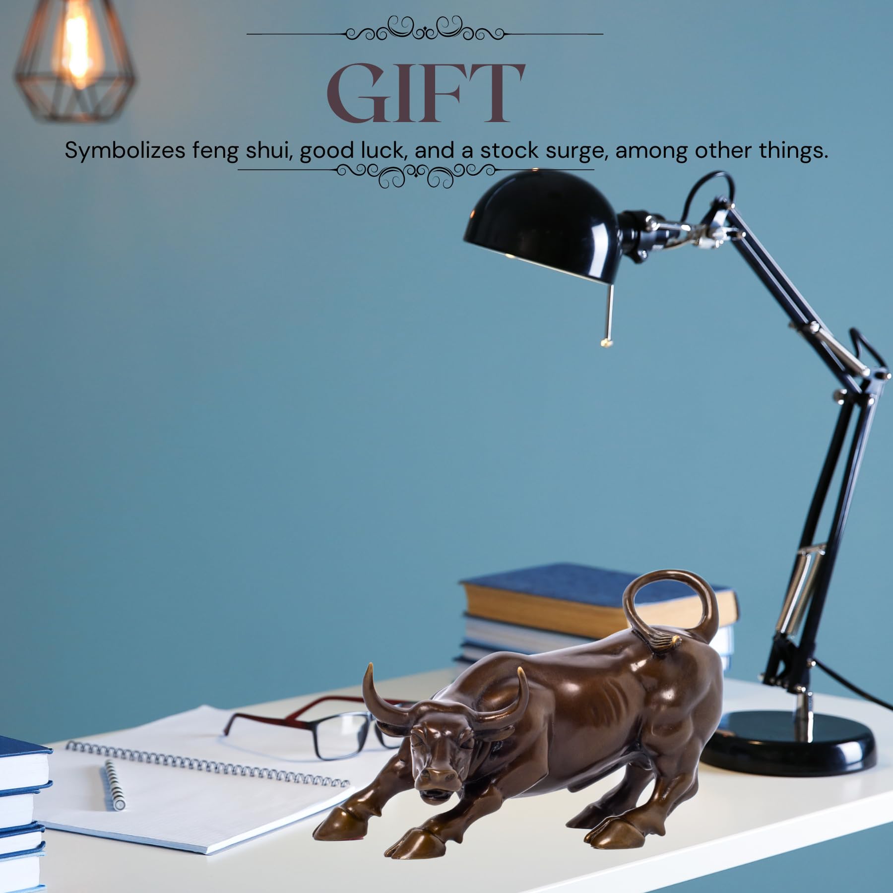 Amazon.co.jp: 真鍮の雄牛の置物 - ウォールストリートブルアート