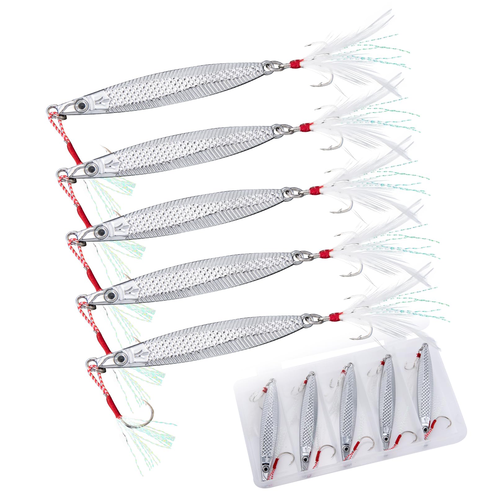 Amazon.co.jp: Goture メタルジグ セット 30g 8.5cm 5個セット オール