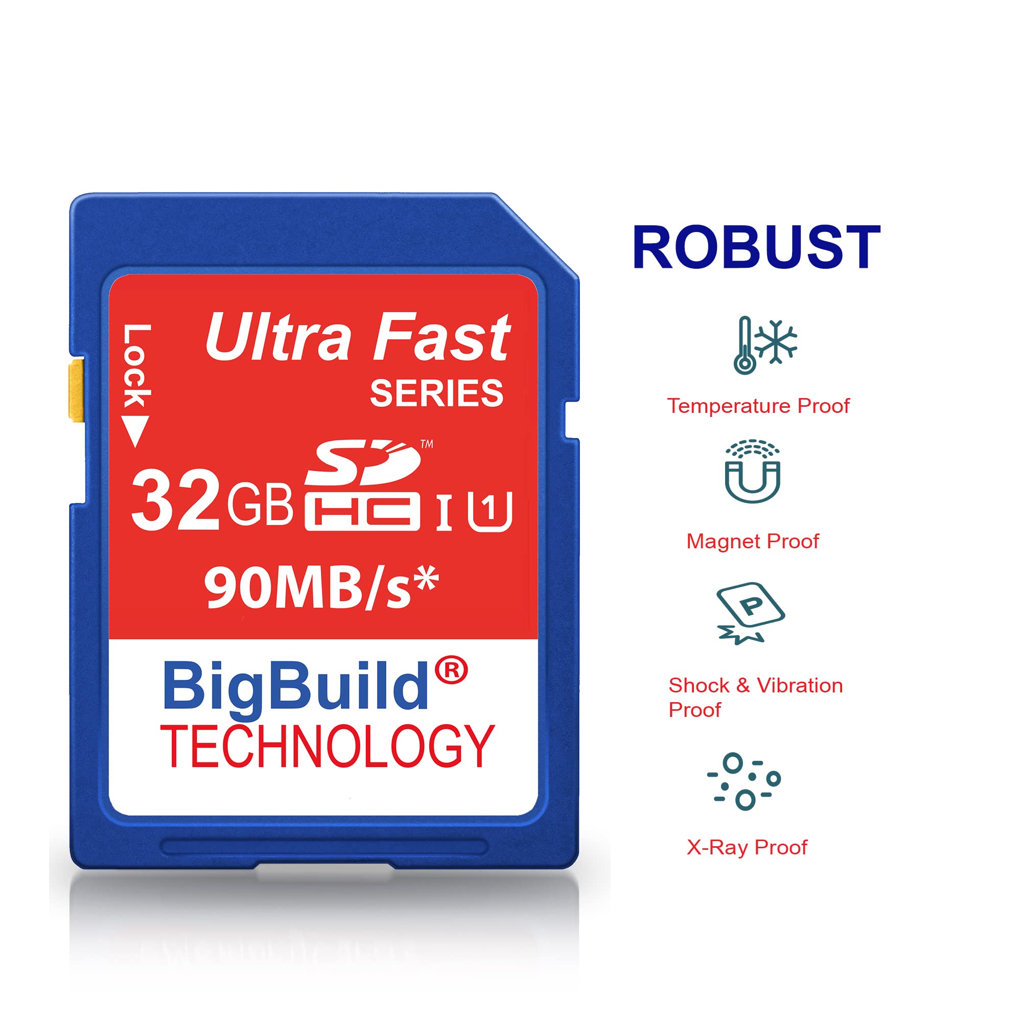 Amazon.com: BigBuild Technology 32GB Ultra Fast SDHC 90MB/s Memory