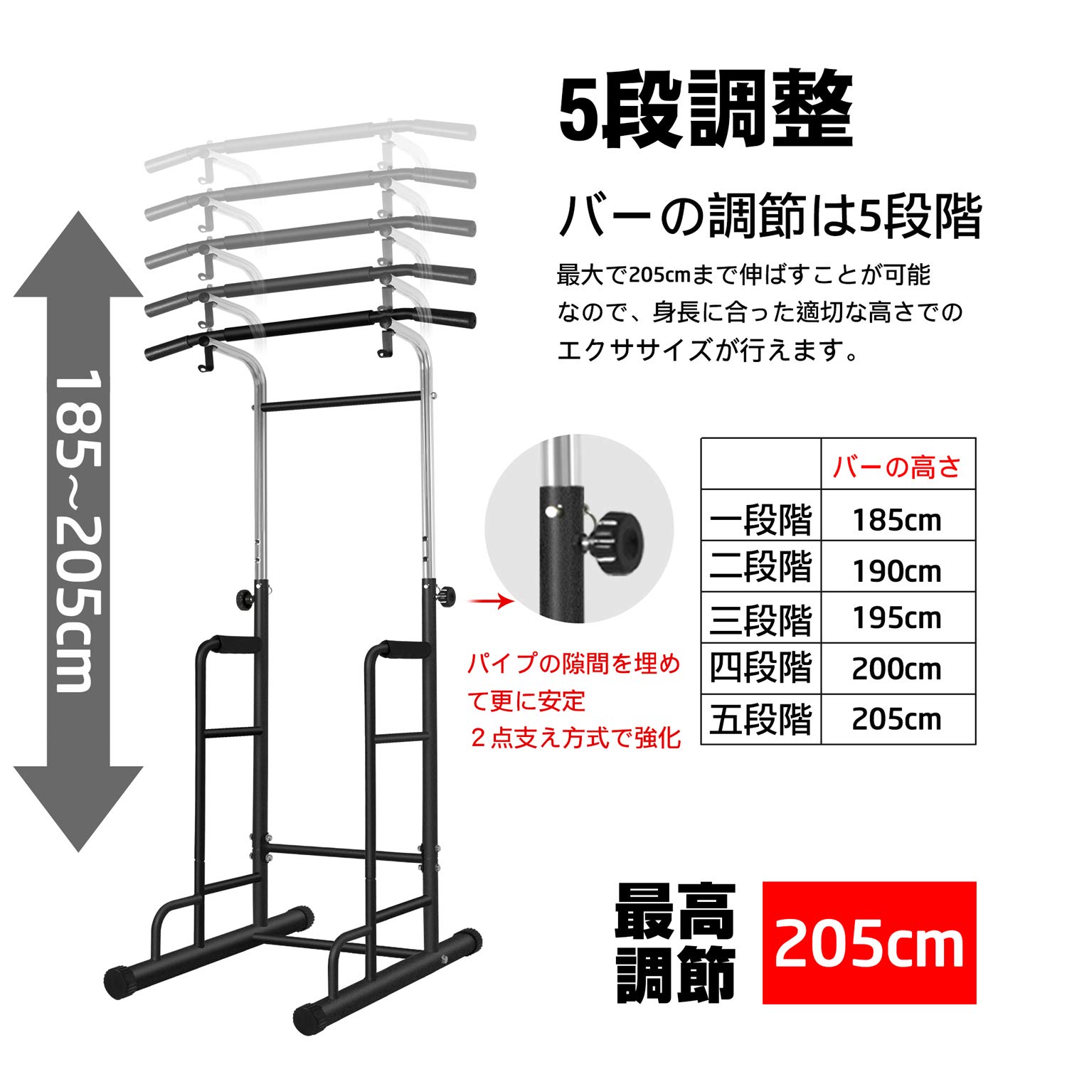 Amazon | BangTong&Li ぶら下がり健康器 スリム ぶらさがり マルチジム