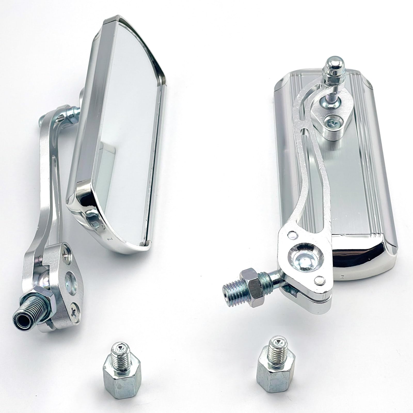 Amazon | LEXOR クラシック アルミ スクエア ミラー 汎用 10mm 8mm