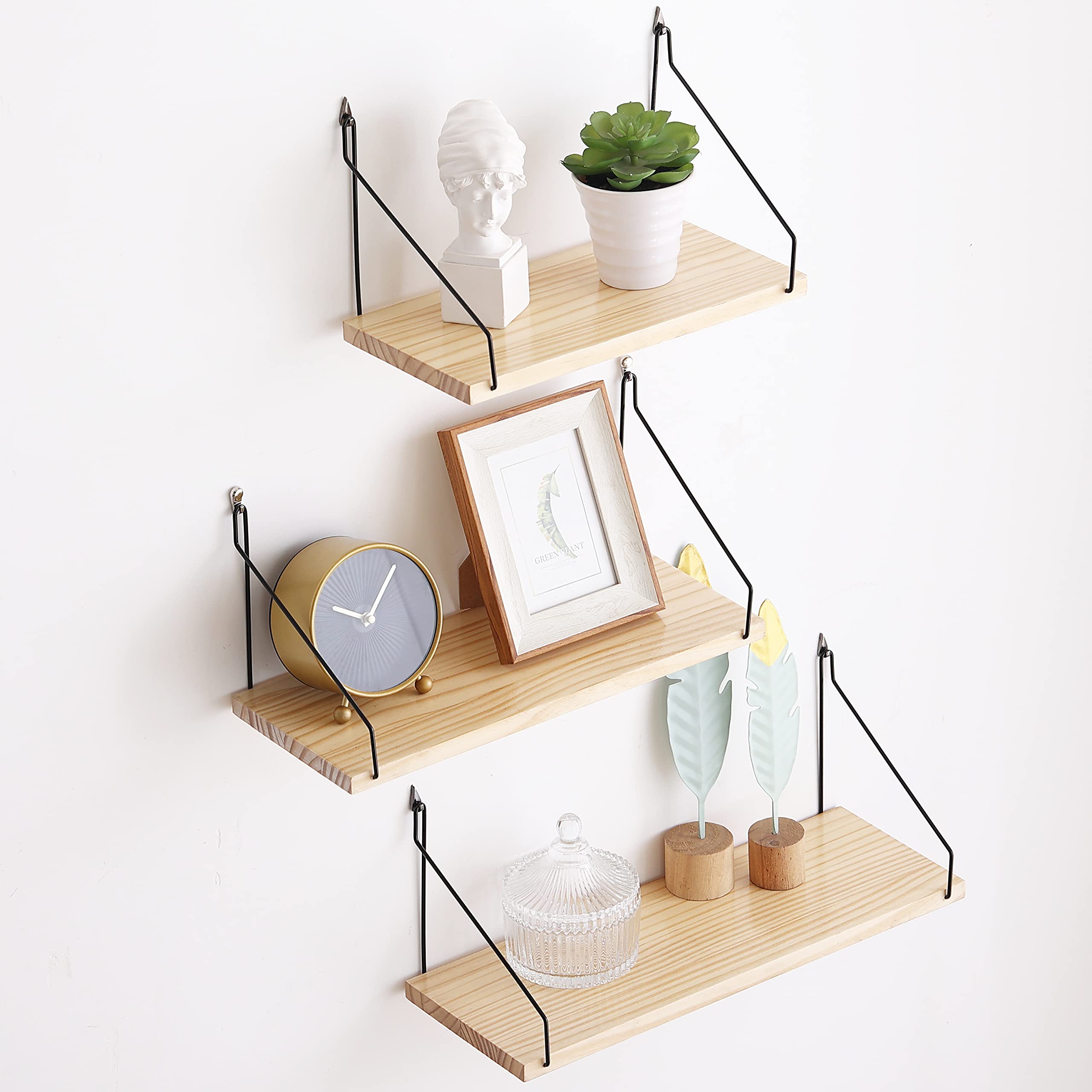 Amazon｜ウォールシェルフ War Horse 壁を傷つけない 29+36+42cm 3点