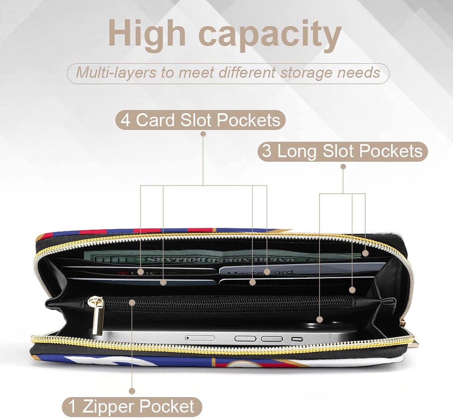 Amazon | [SULQING] 横浜Fマリノス 長財布 カード収納 現金 小銭入れ