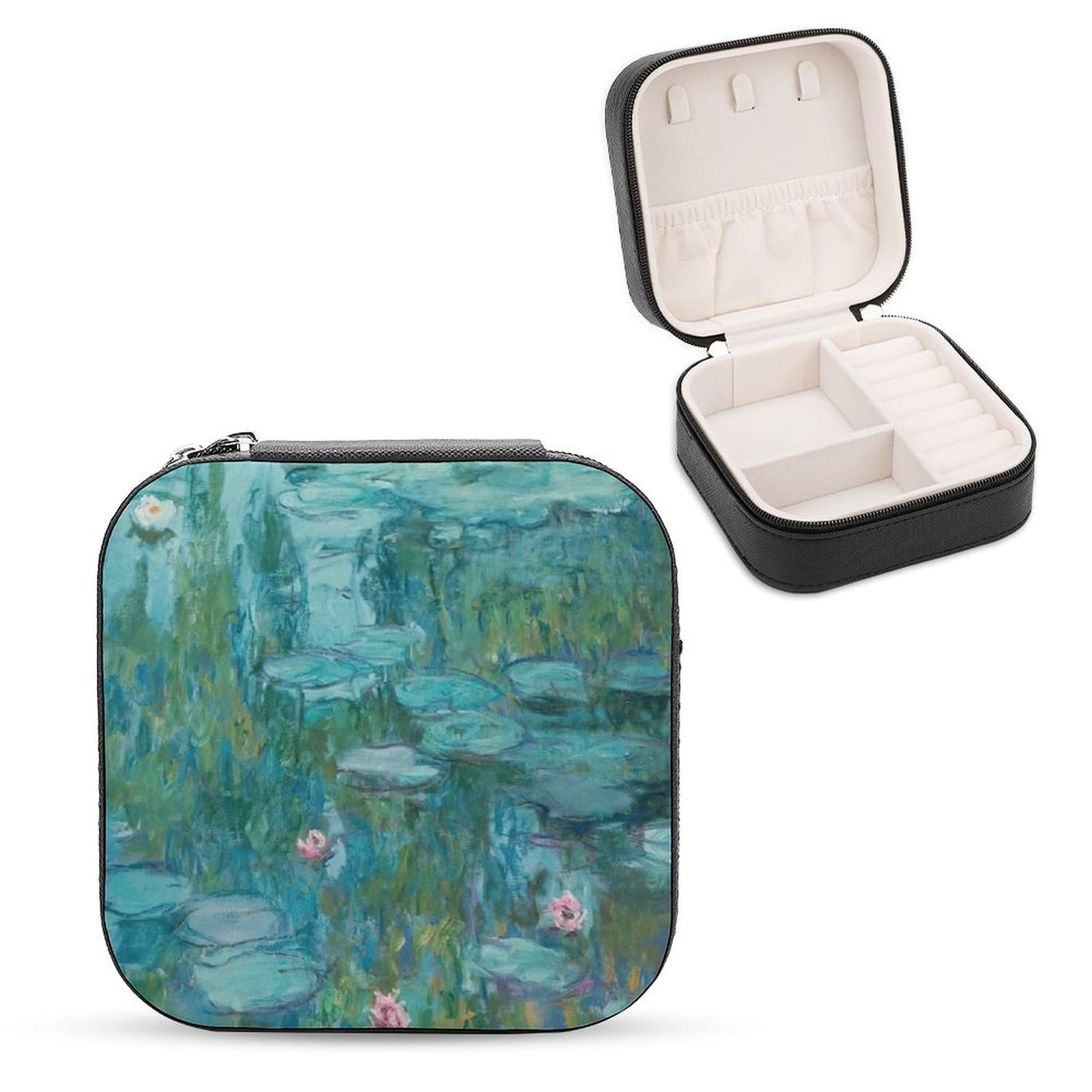 Amazon｜クロード・モネ 睡蓮 油絵風 ジュエリーボックス ジュエリー