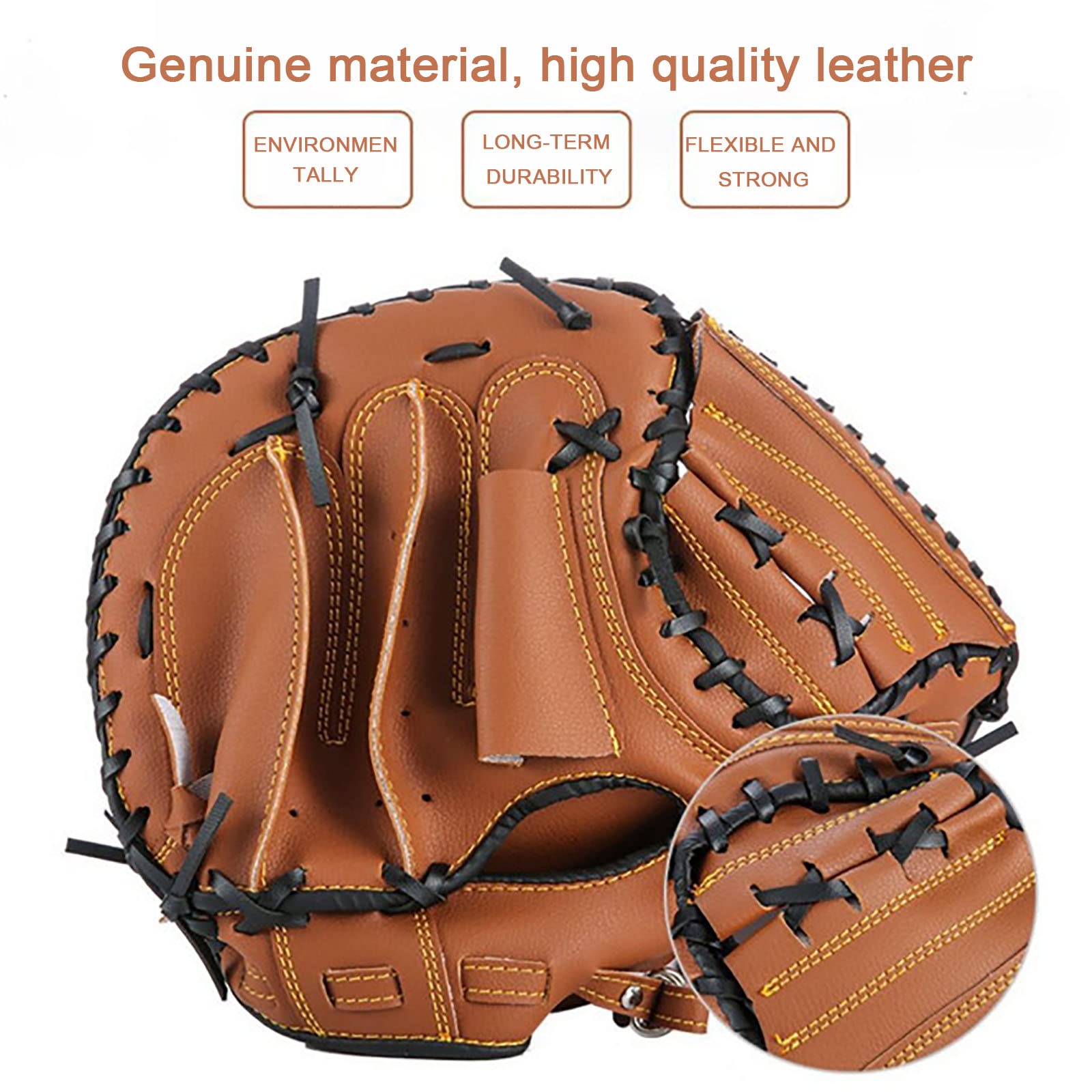 Amazon | 軟式野球 キャッチャーミット左投げ用、厚いPVCベースボール