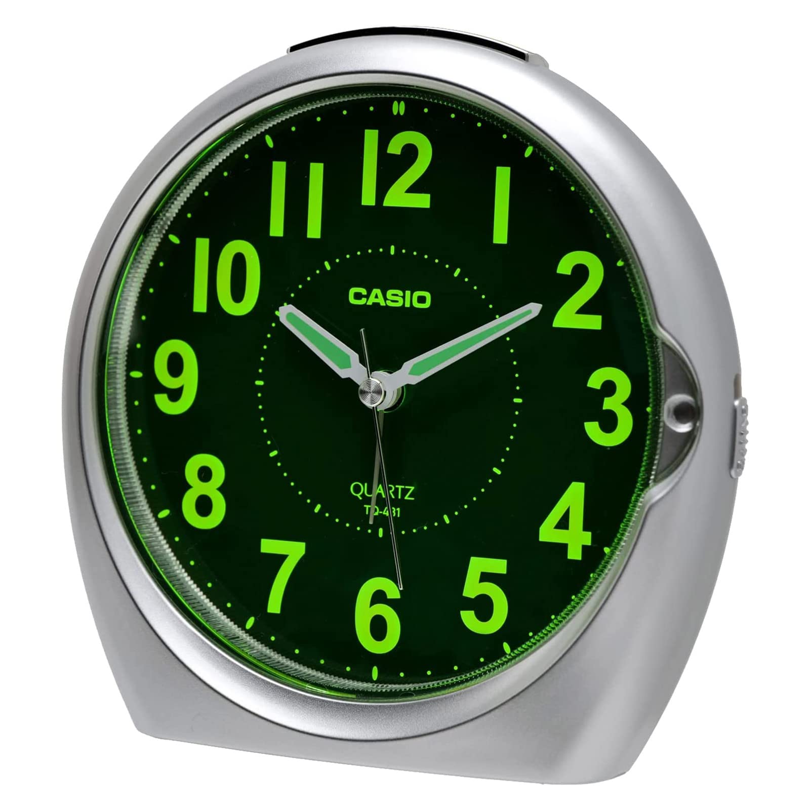 Amazon.co.jp: CASIO(カシオ) 目覚まし時計 アナログ シルバー