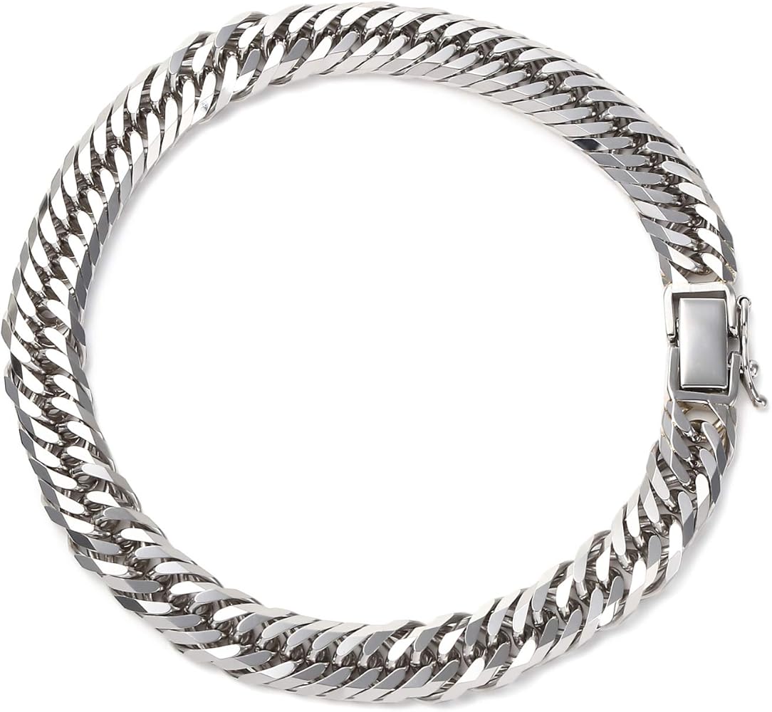 Amazon | [ハッピーグッツショップ] プラチナ 喜平ブレスレット 8面