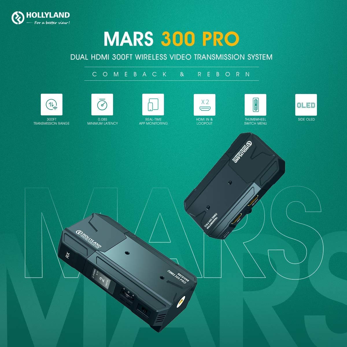 Amazon.com : Hollyland Mars 300 PRO HDMI Loopout Wireless