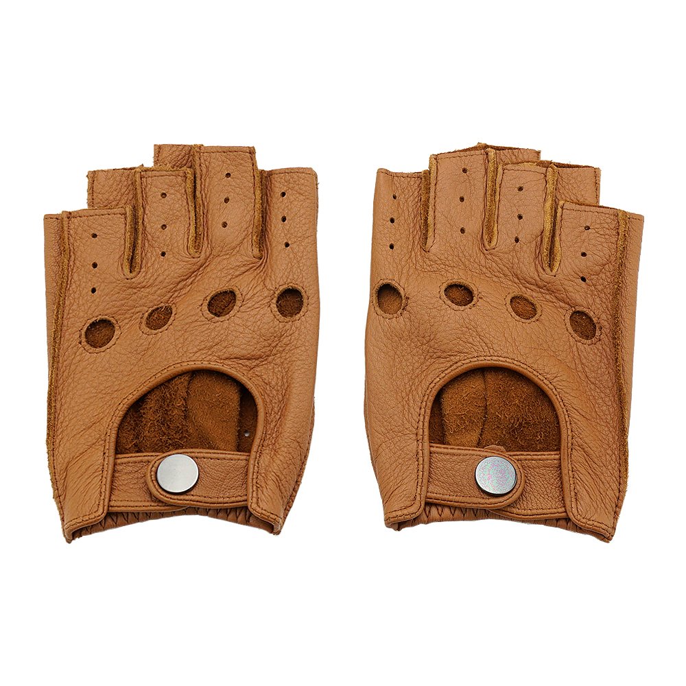 Amazon.co.jp: HK ディアスキン ライディング レザーグローブ ハーフ