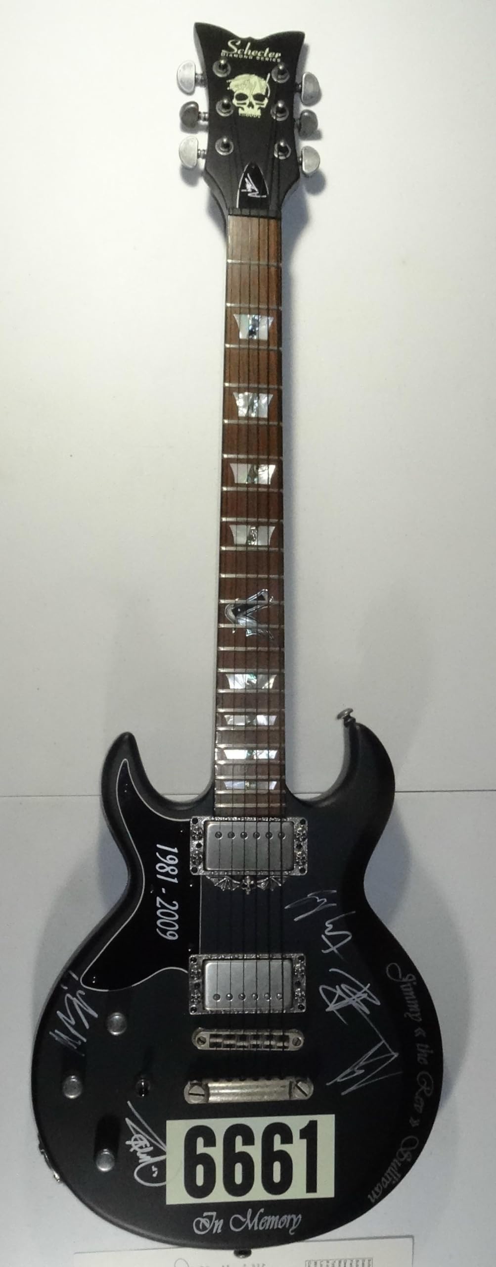 Avenged Sevenfold Autographed Schecter 6661 Guitar The Rev Tribute