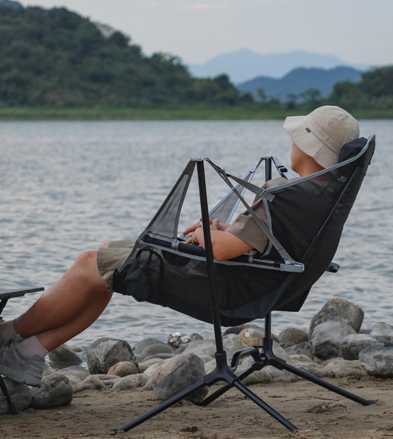 Amazon.co.jp: アウトドアチェア ロッキングチェア 耐荷重150KG