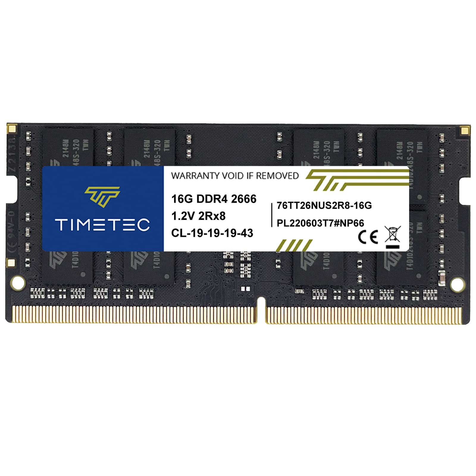 Timetec 16GB DDR4 2666MHz (DDR4-2666) PC4-21300 (PC4-2666V) Non