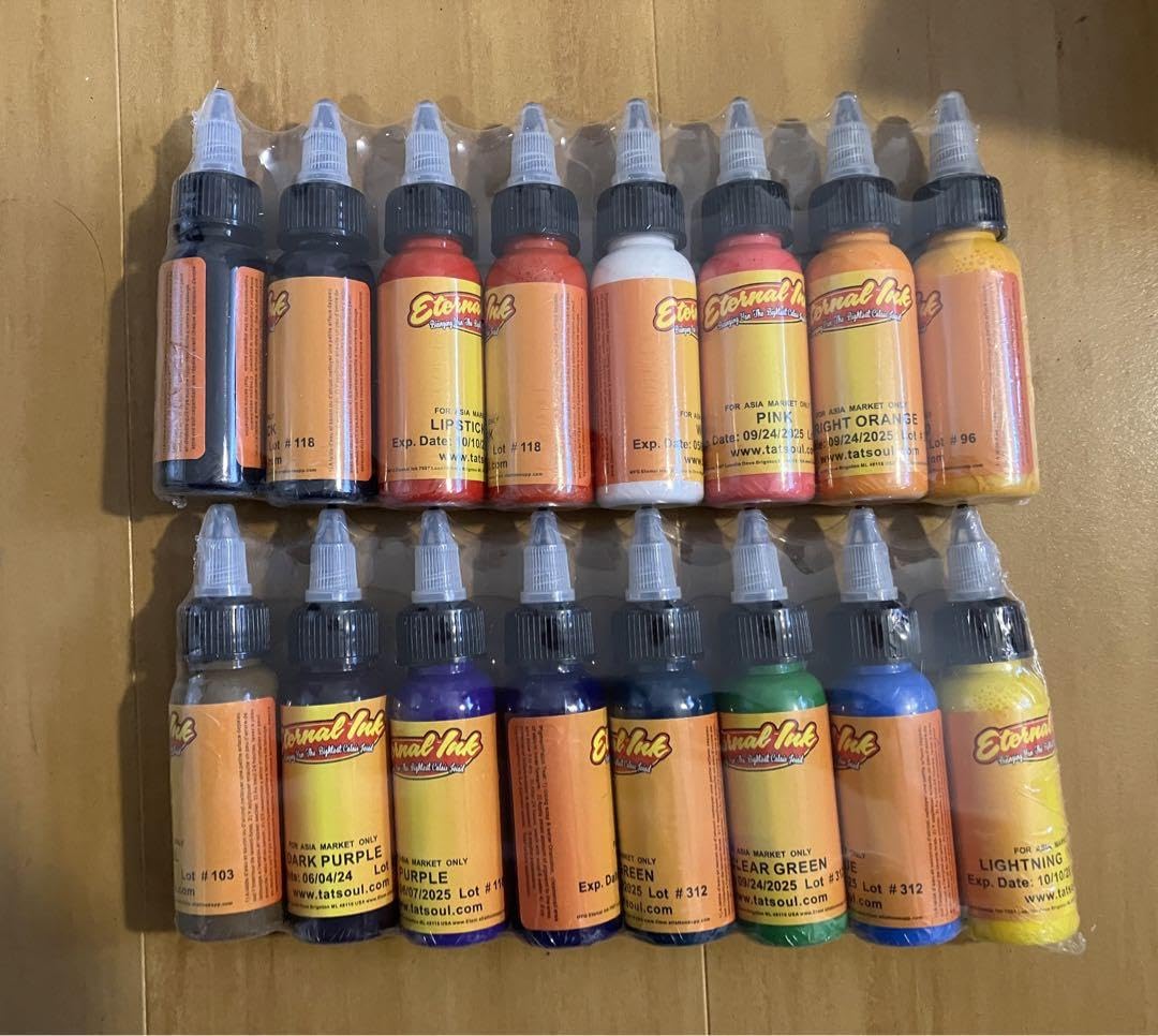 Hiep。エターナルタトゥーインク16色セット。 Hiep。エターナル