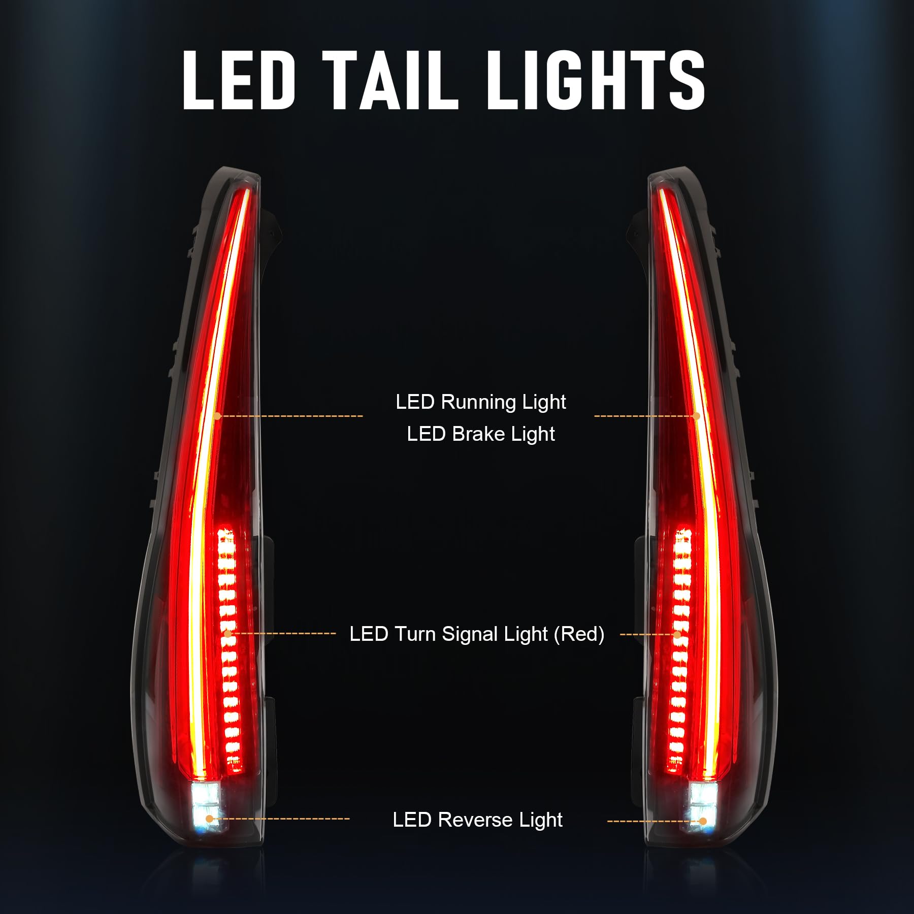 Amazon | JDMSPEED LED テールライト 交換用 キャデラック