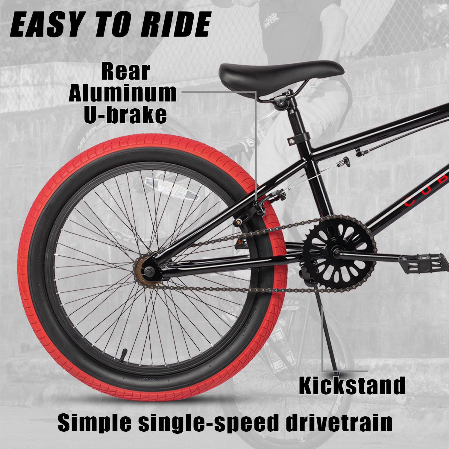 Amazon | cubsala 20インチ キッズバイク フリースタイル BMX 自転車 4