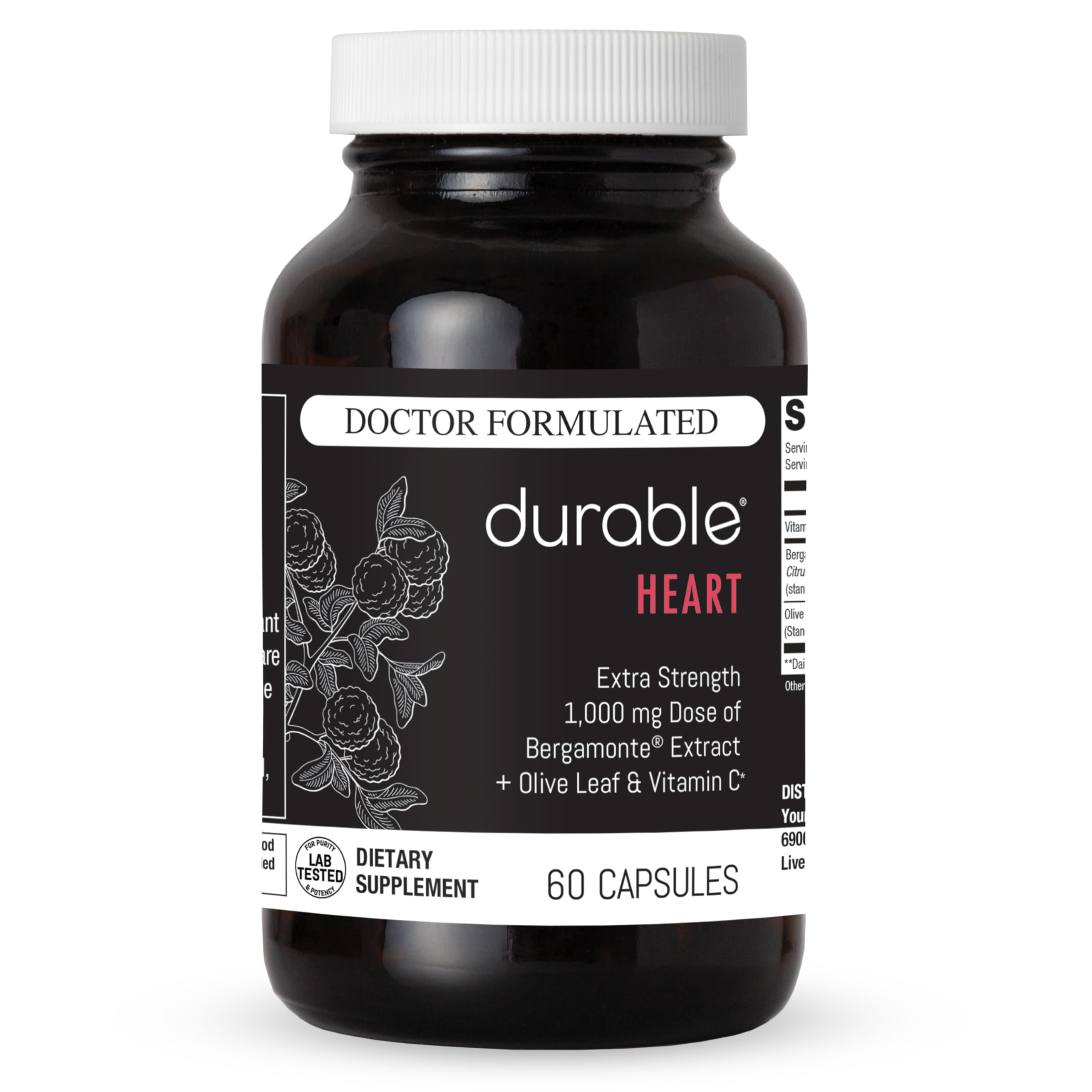 Amazon.com: Durable Heart – Bergamonte Citrus Bergamot 1,000 mg +