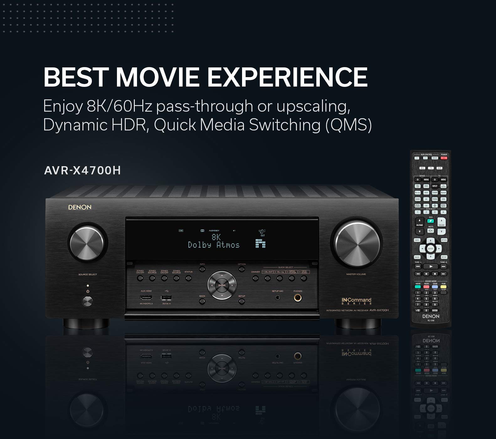 Amazon.com: Denon AVR-X4700H 9.2-Channel 8K AV Receiver with 3D