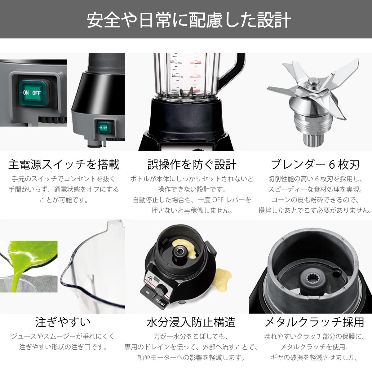 Amazon | マルチシェフ 3スピードブレンダー 1.2L MC-123DBL | マルチ