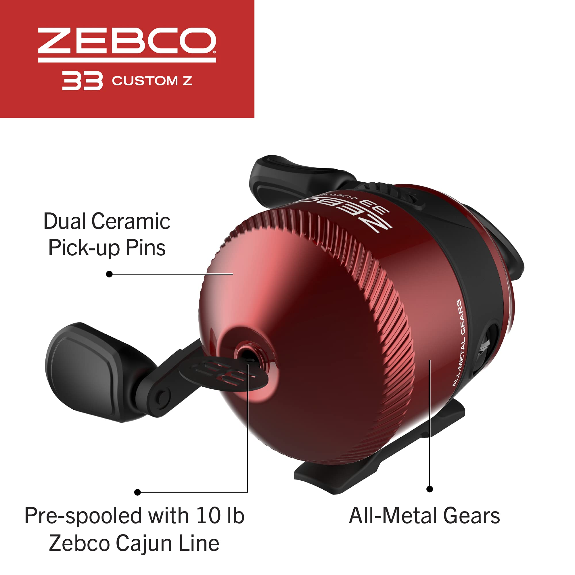 Amazon.co.jp: Zebco 33 カスタム Z スピンキャストリールと釣り竿