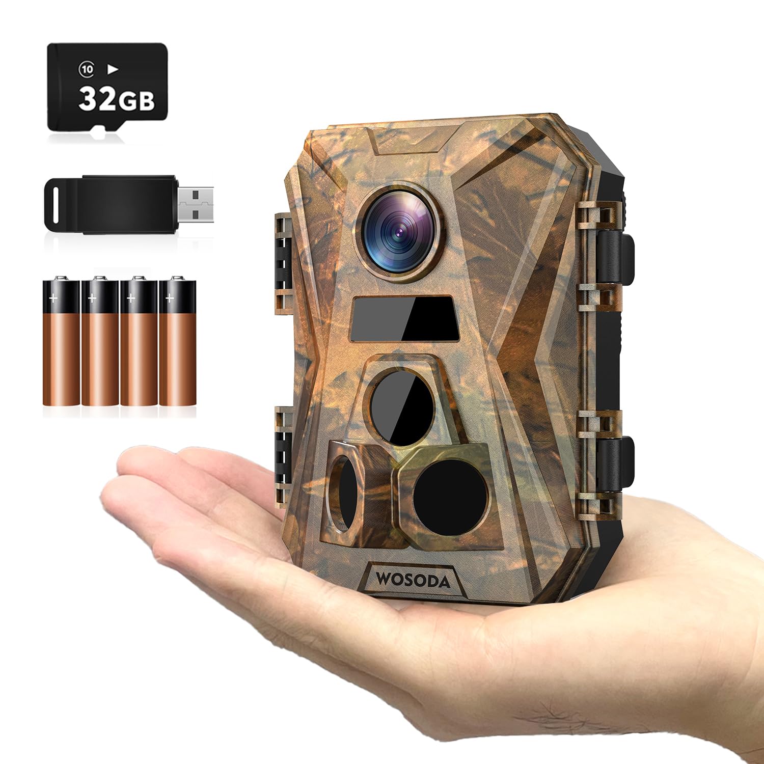 Amazon.co.jp: WOSODA トレイルカメラ 屋外 不可視赤外線 4K 赤外線