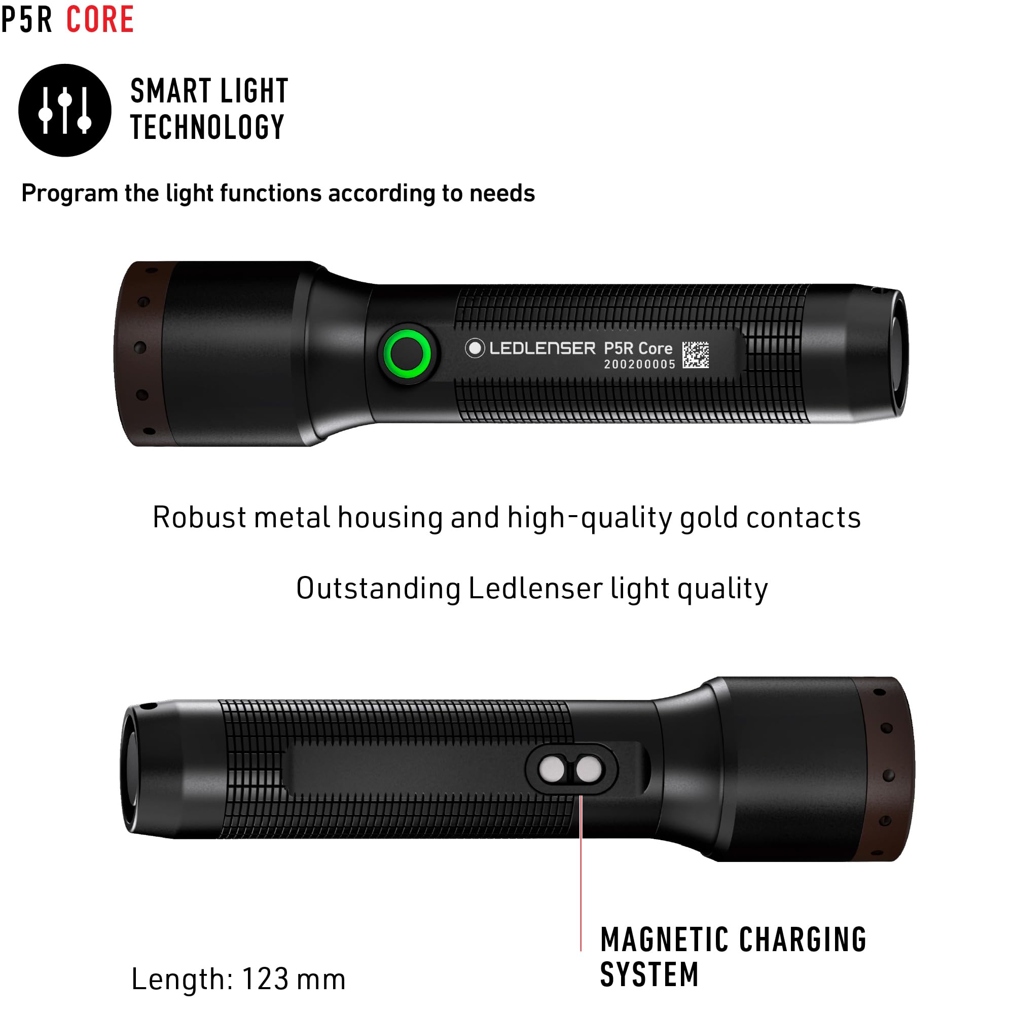 Amazon.co.jp: Ledlenser(レッドレンザー) P5R Core 充電式懐中電灯