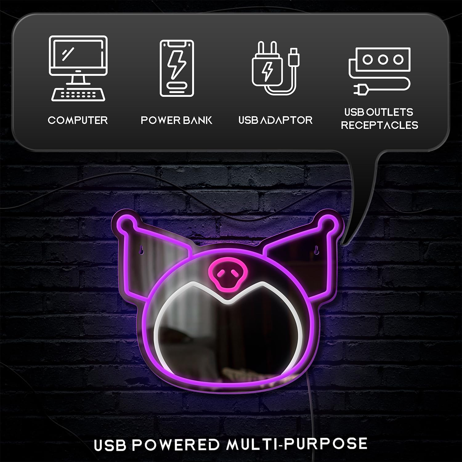 Amazon.co.jp: KLMJZ アニメミラーネオンサイン、壁装飾用LEDネオン