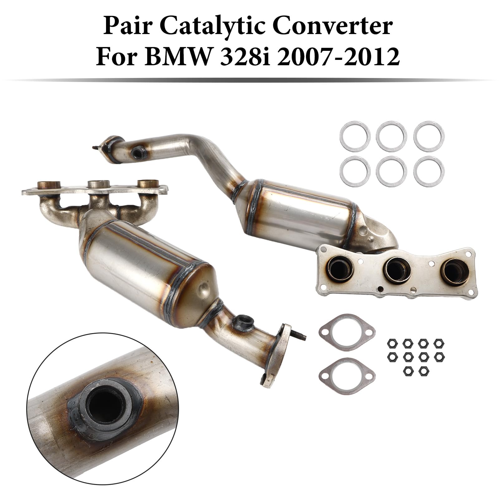 Amazon | VIPIH 触媒コンバーター メタルキャタライザー 適用BMW 328i