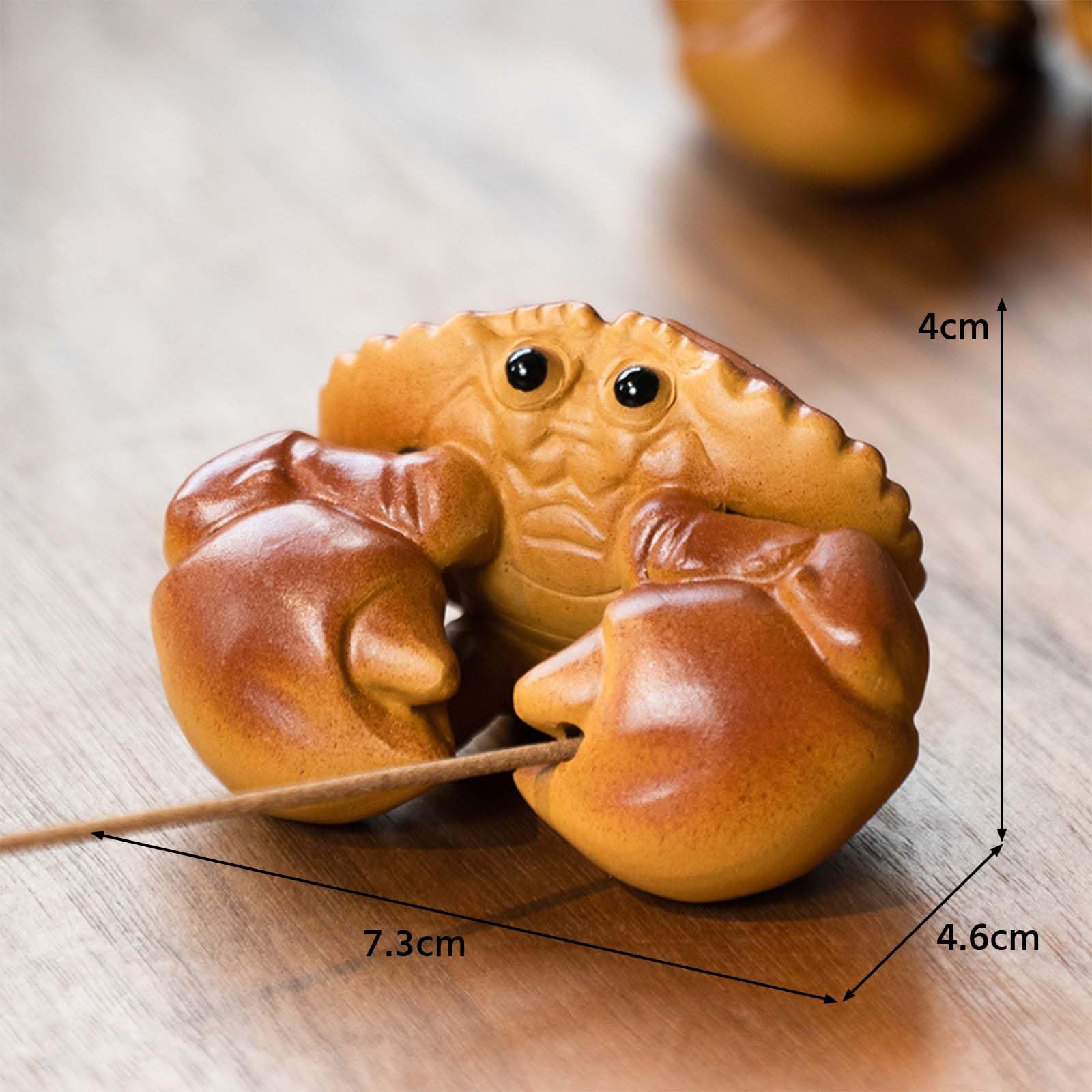 Amazon.co.jp: かわいい 蟹の置物 招財 お香立 インテリア雑貨 カニ