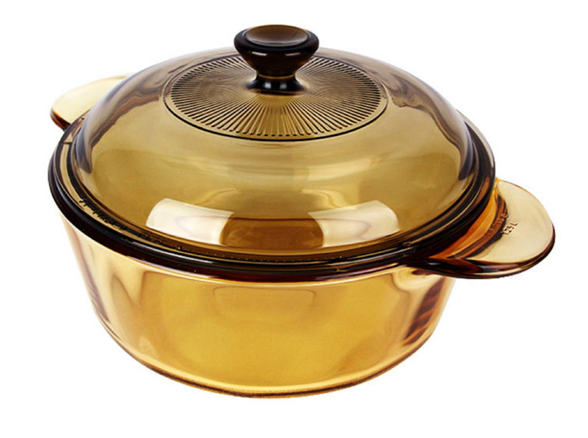 Amazon.com: Visions 1.25L Heat Resistant Amber Round Glass
