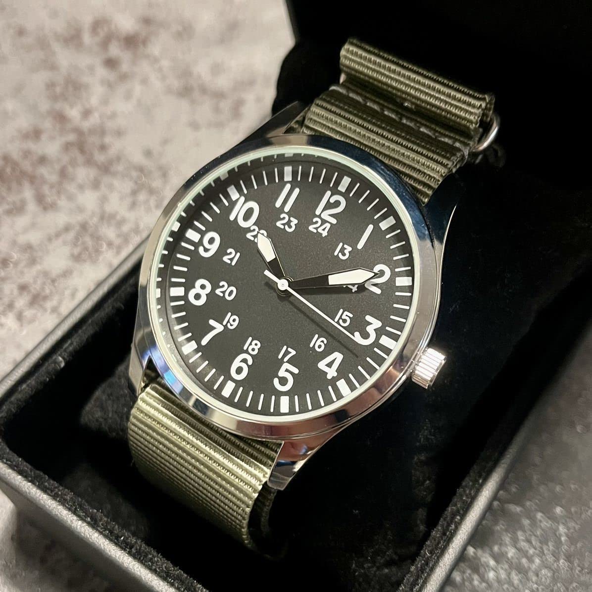 Amazon.co.jp: ミリタリーウォッチ 腕時計 41mm クォーツ セイコー