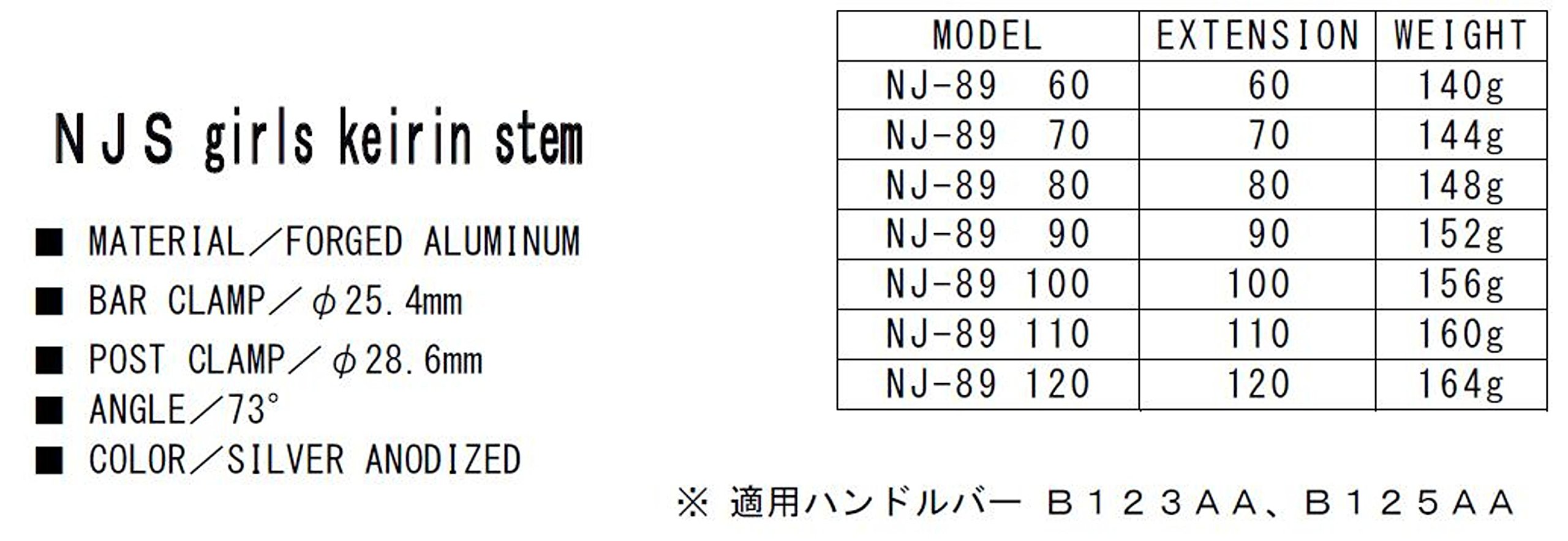 Amazon | NITTO(日東) ステム NJ89 EX NJ89 90 φ25.4 φ28.6 90